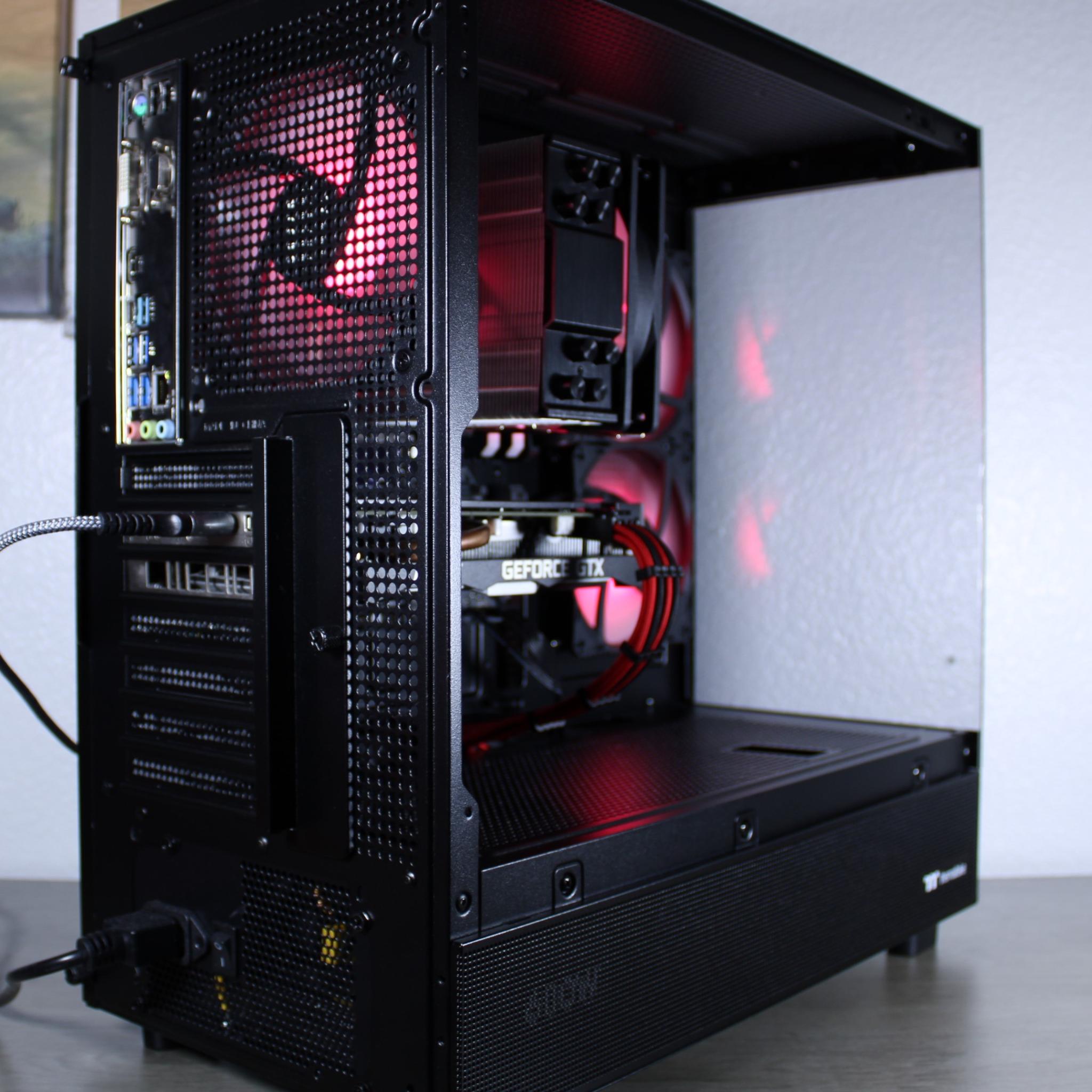 ⚫️🔴 GAMING PC!! | GTX 1660 Super | Ryzen 5 2600 | RGB 16GB Ram | 1TB NVME | Win 11 Activated | WIFI