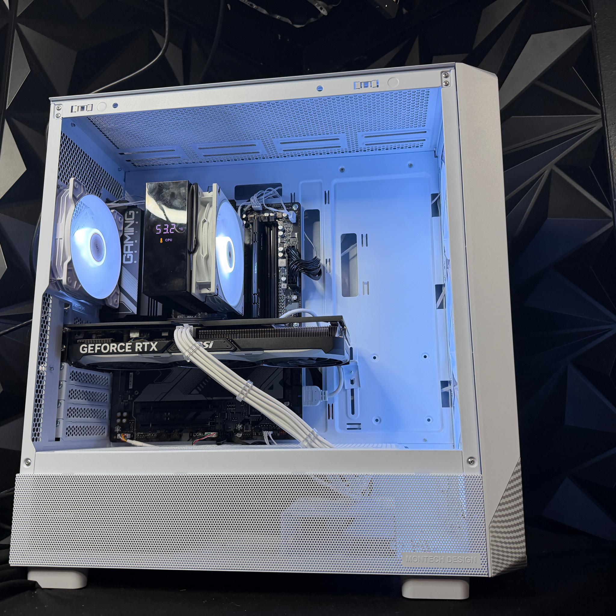 🤍⚡ WHITE FIBER ⚡🤍 Ryzen 5 8400F| RTX 4060Ti| 1.5 TB NVMe| 16 GB DDR5| 750W Gold PSU