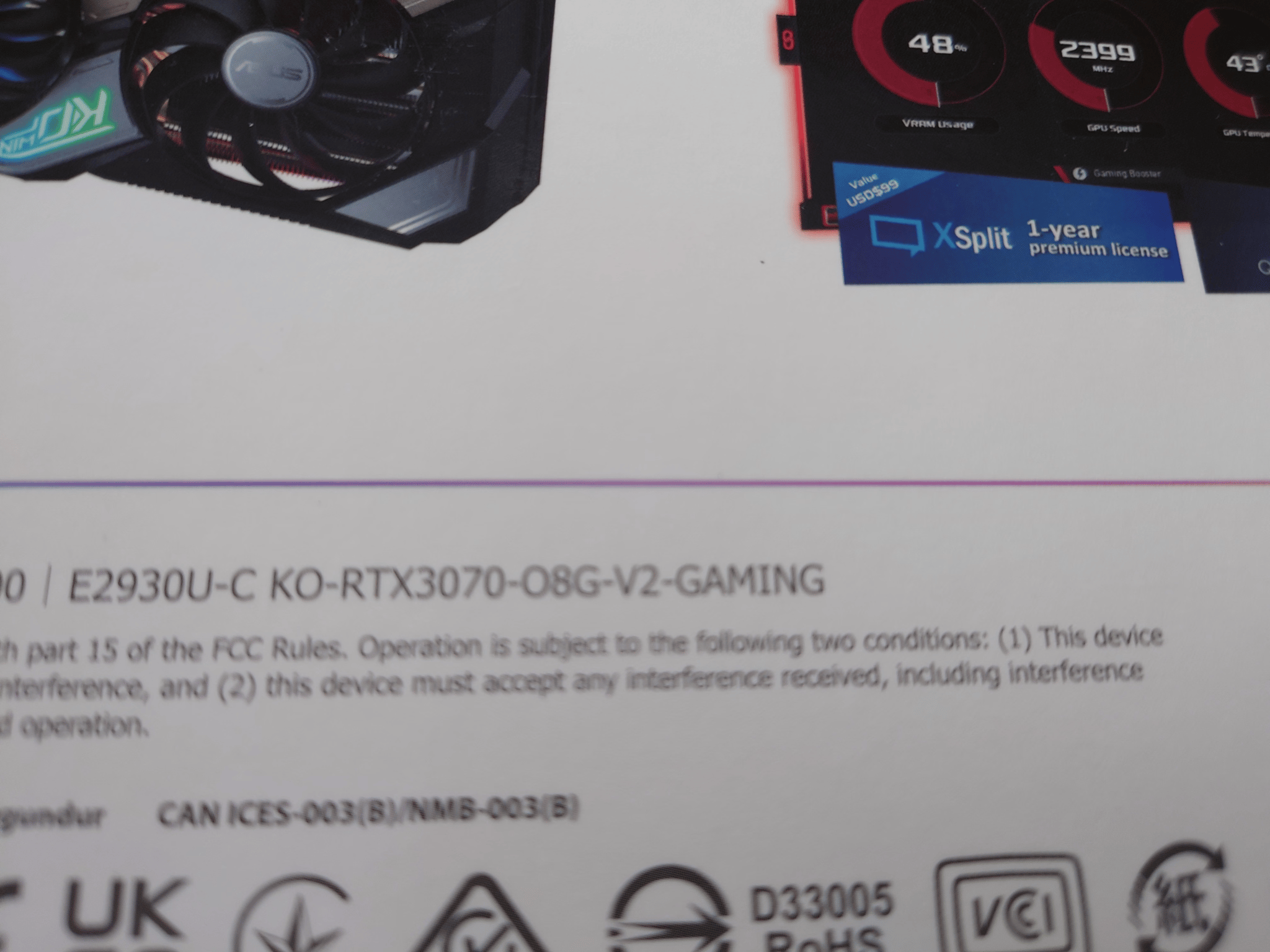 New 3070!! Asus GeForce RTX 3070 8 GB KO V2 Gaming 