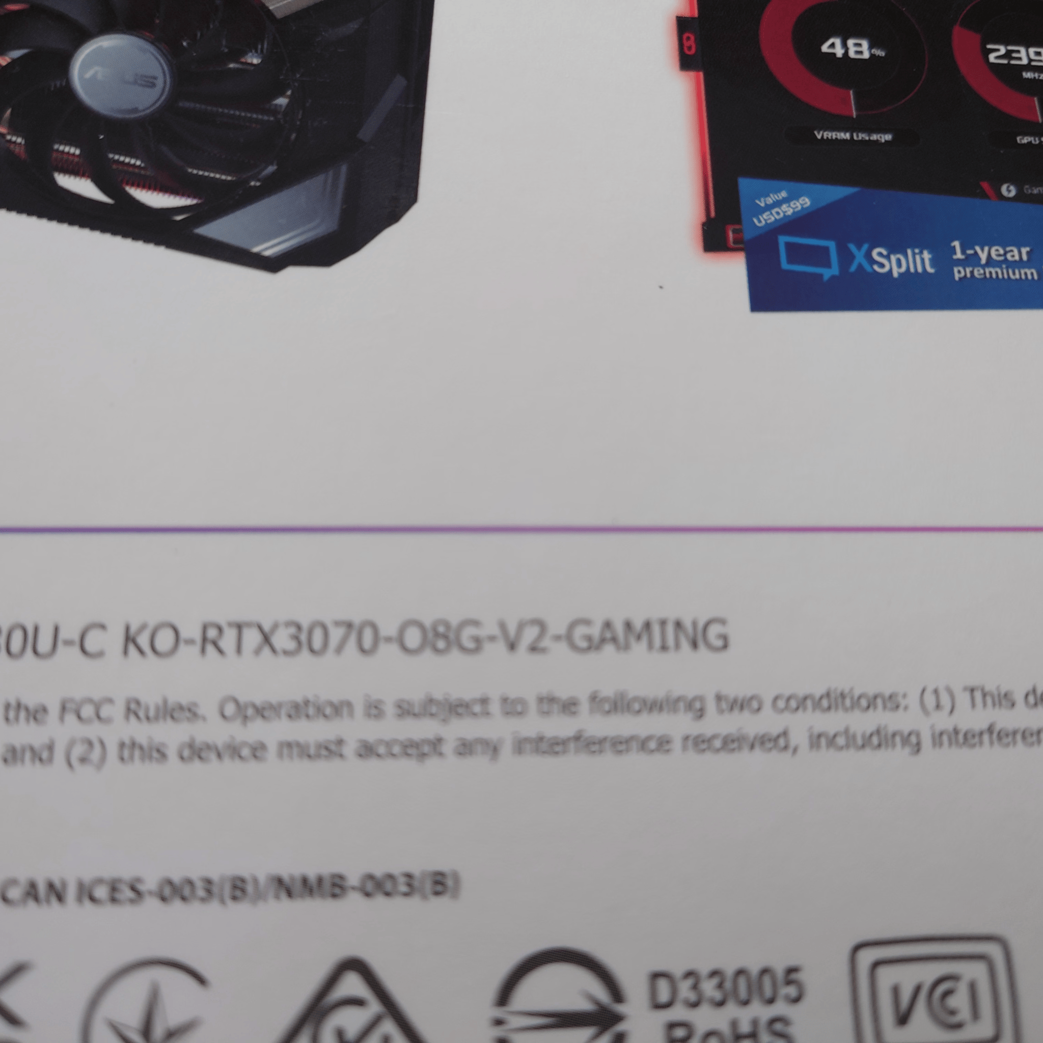 New 3070!! Asus GeForce RTX 3070 8 GB KO V2 Gaming 