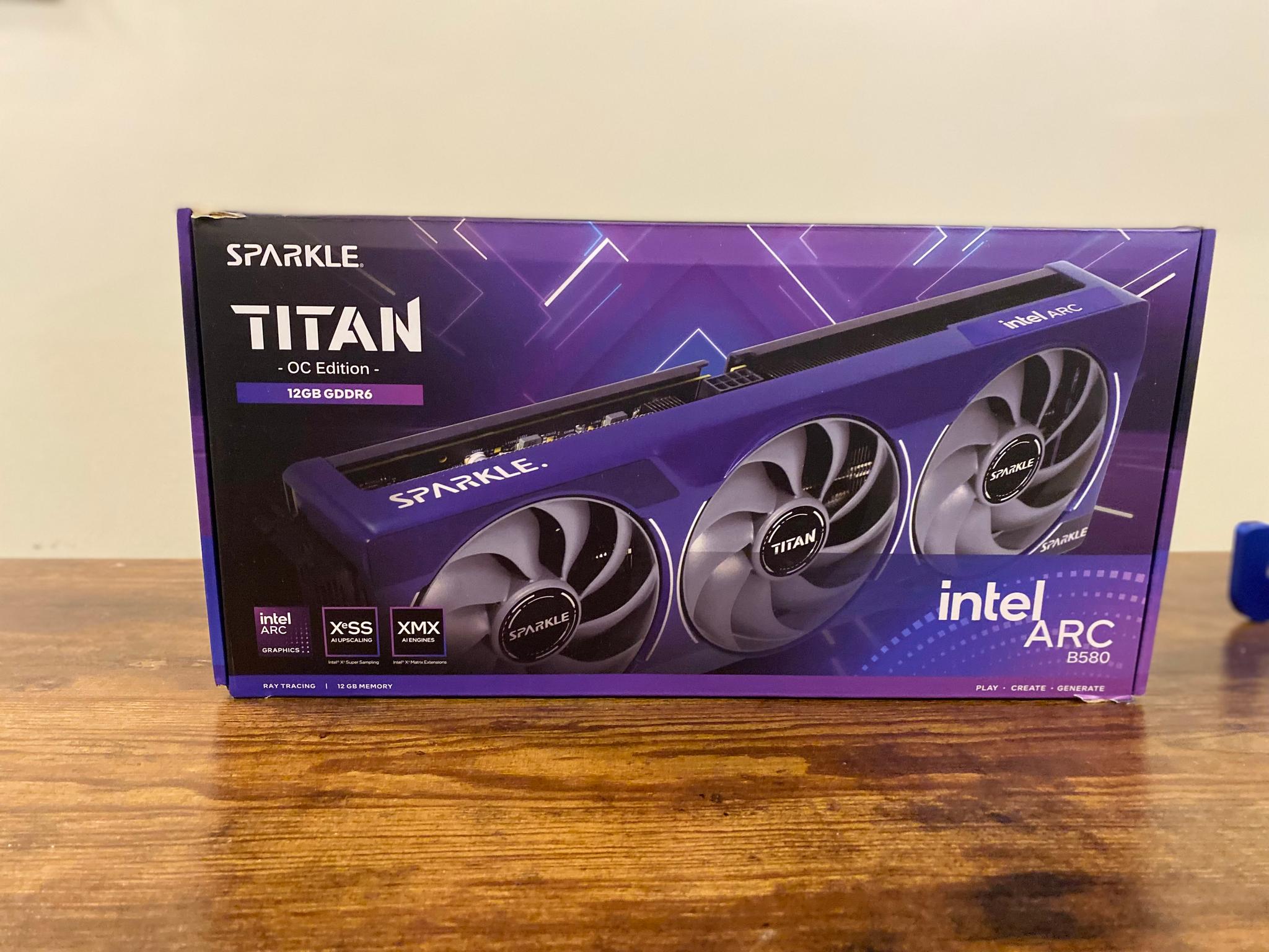 Intel arc B-580 12gb Sparkle OC 3 fan Gpu w sparkle stick