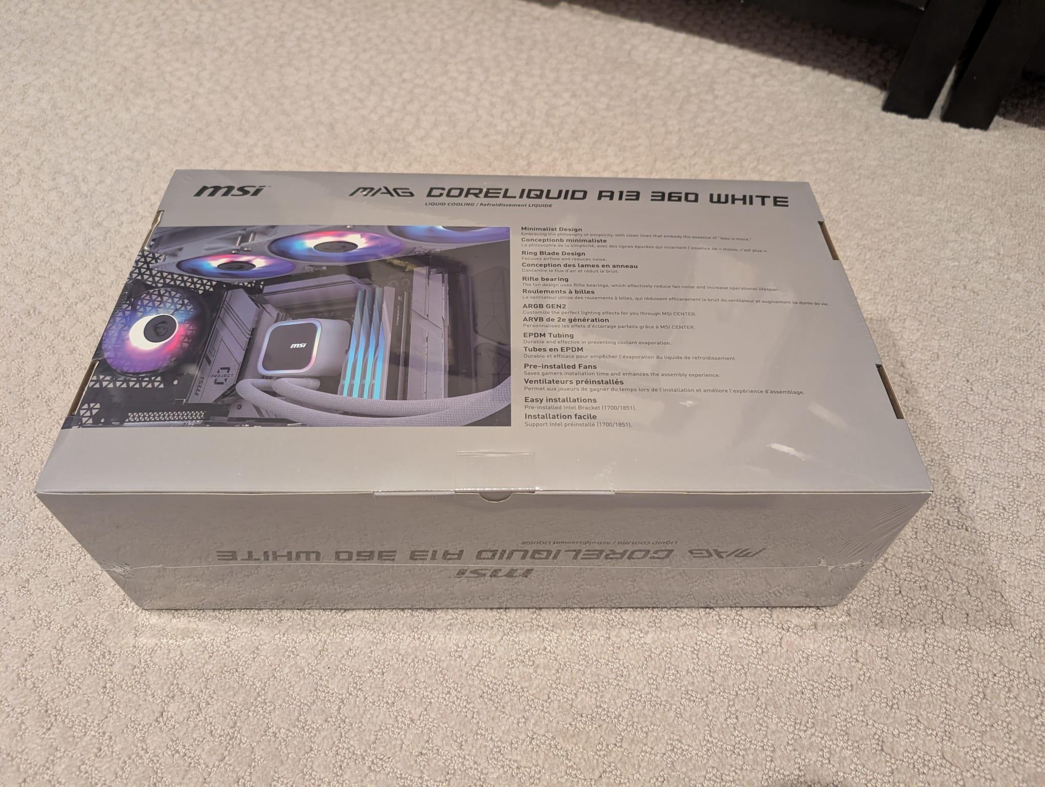 MSI MAG Coreliquid A13 360 White - AIO Liquid Cooler - EZ Connect - AM5/AM4/LGA 1700/1851 Compatible
