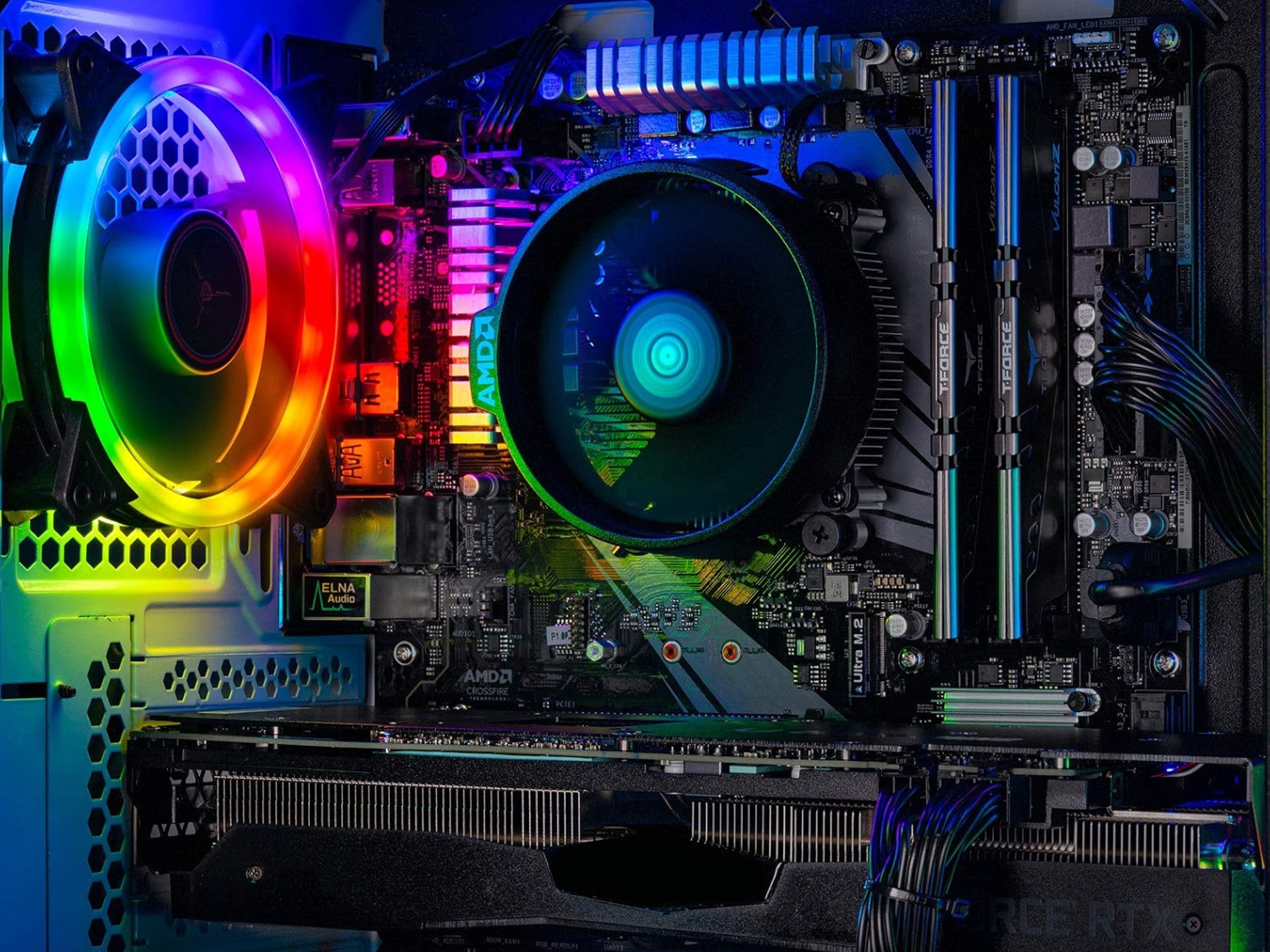 Skytech Chronos Gaming PC Desktop - AMD Ryzen 7 3700X, NVIDIA RTX 2070 Super 8GB, 32GB DDR4(2X 16GB)