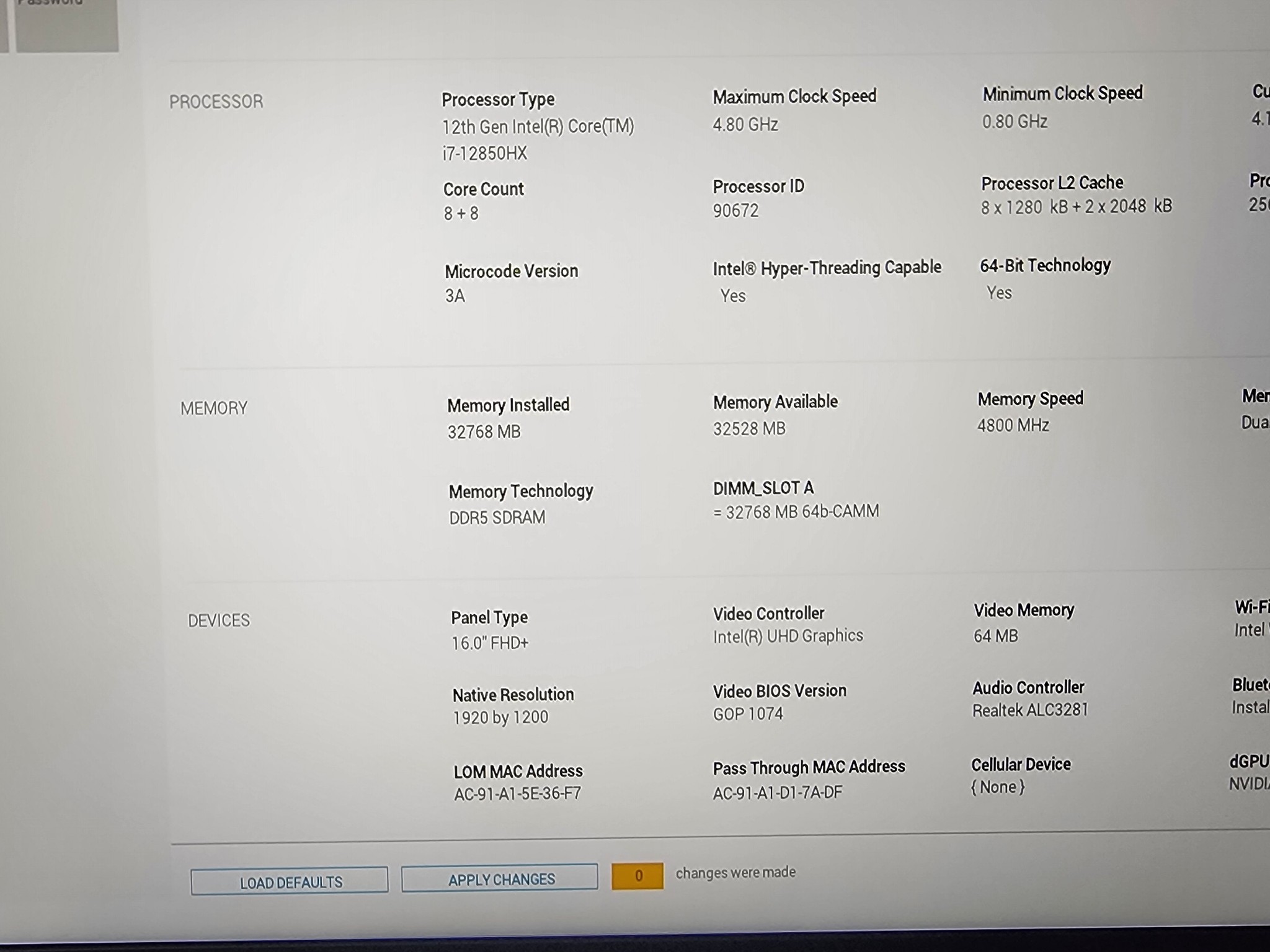Dell Precision 7670 16' (RTX A4500 16GB VRAM,512G SSD,12850HX,32GB RAM) Warranty
