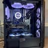 Awesome Black Custom 1080p Ultra Gaming PC: RTX 5060, 1Tb NVMe, 16GB DDR4, AIO, 8 Case Fans