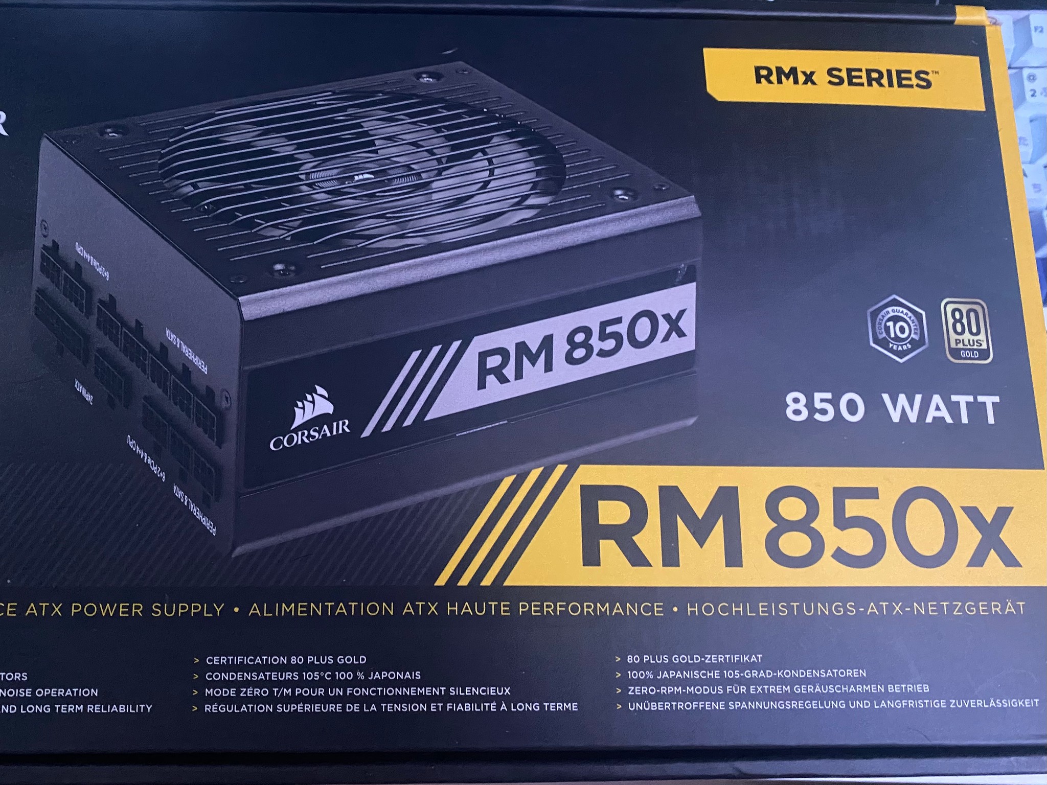 Corsair RM 850x Watt Gold