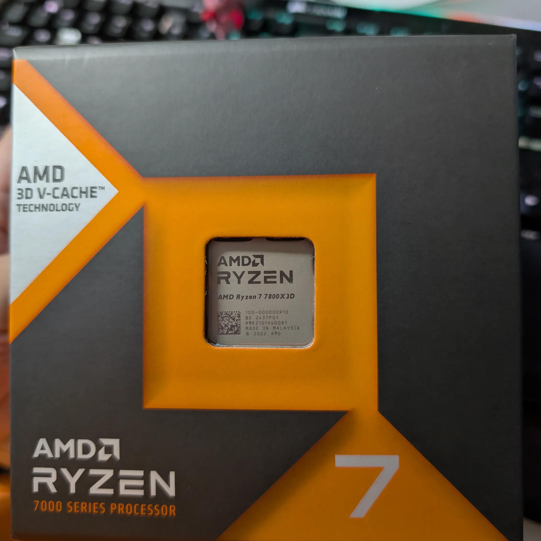 NEW & SEALED AMD Ryzen 7 7800X3D Raphael AM5 4.2GHz 8-Core Boxed Processor - Heatsink Not Included