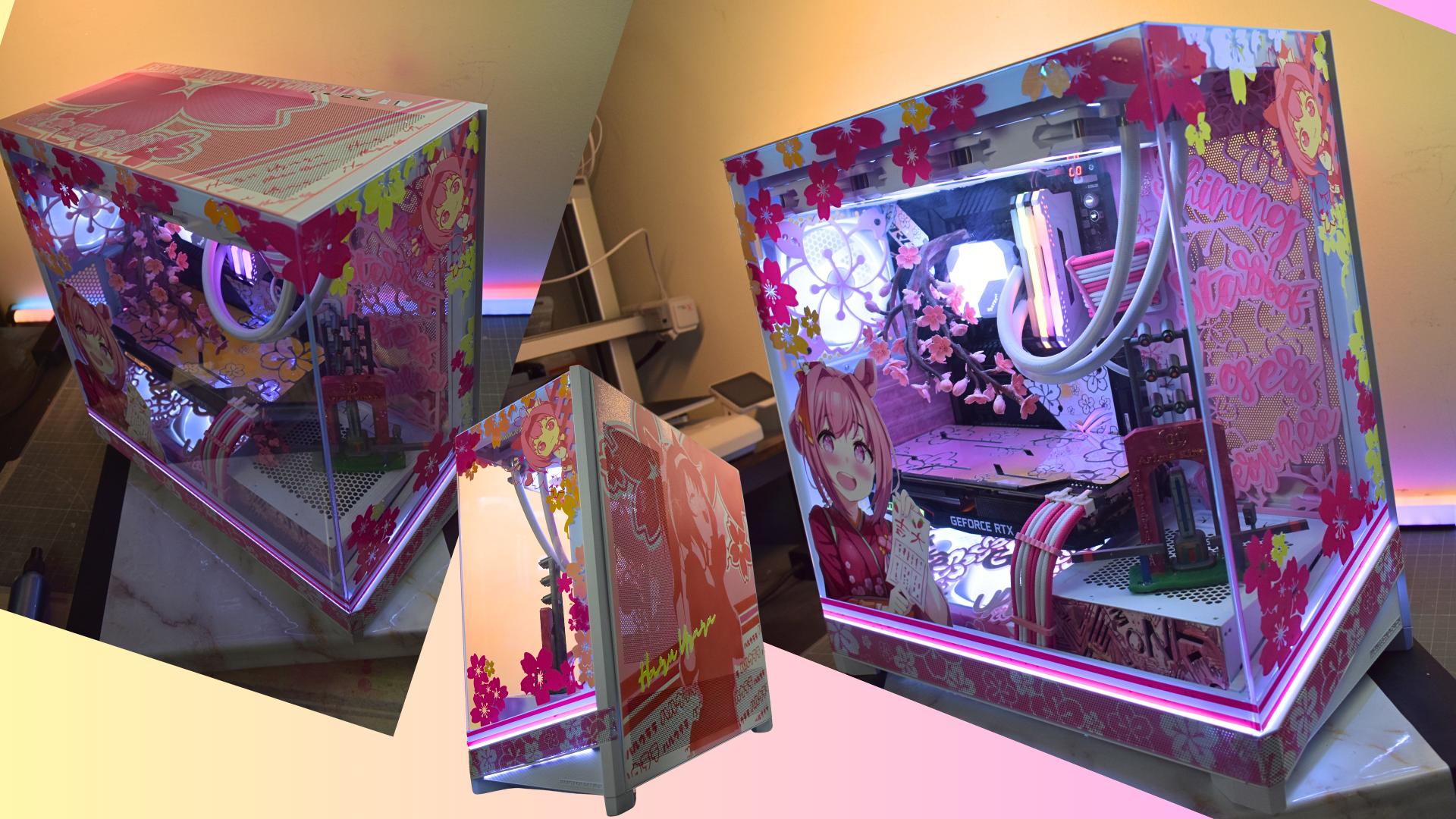 Montech Sky3 - Umamusume Pretty derby - Haru Urara Themed Custom PC Case
