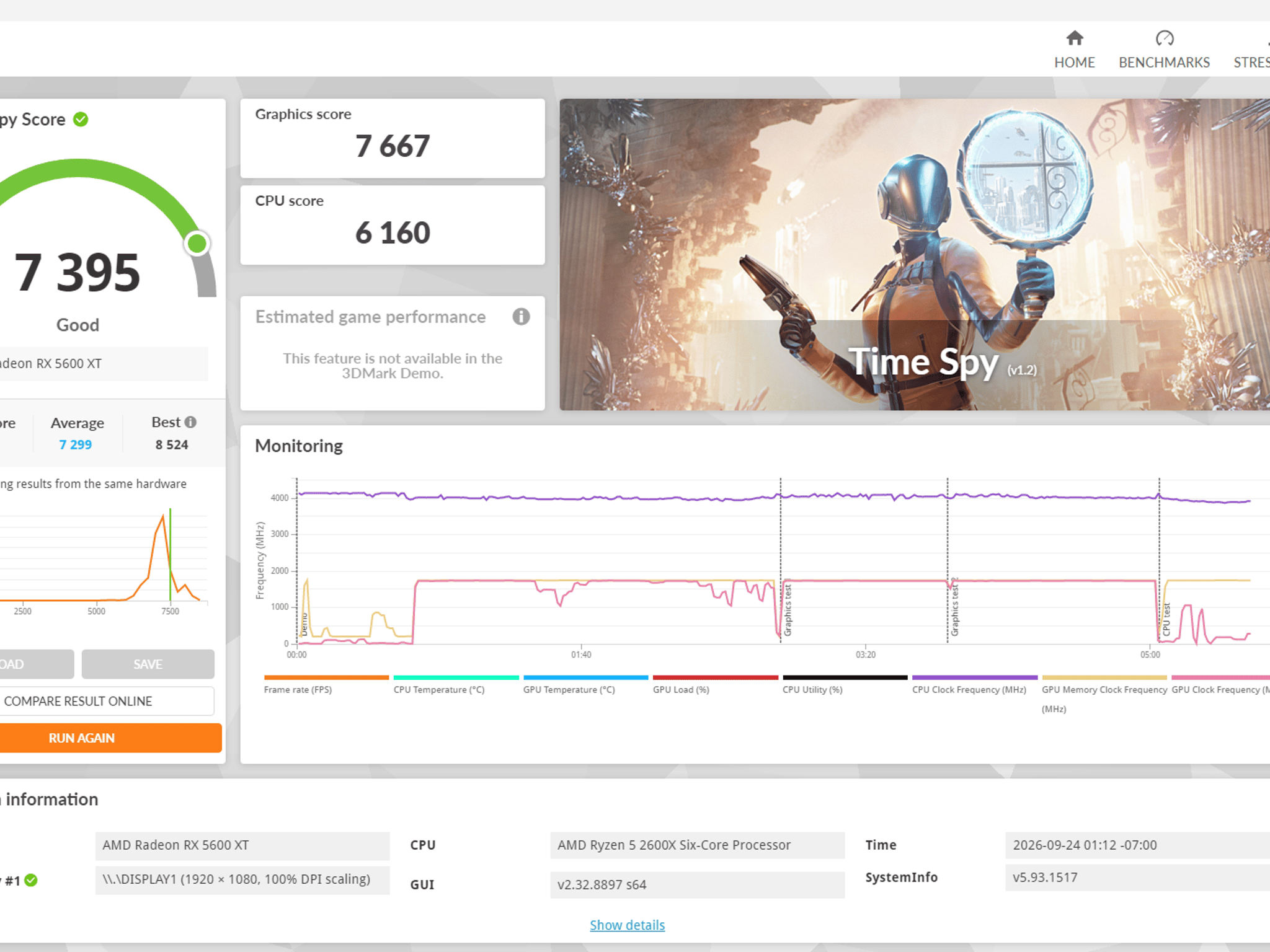 Gaming PC - Ryzen 2600X / RX 5600XT / 16GB RAM / 512GB / Wi-Fi