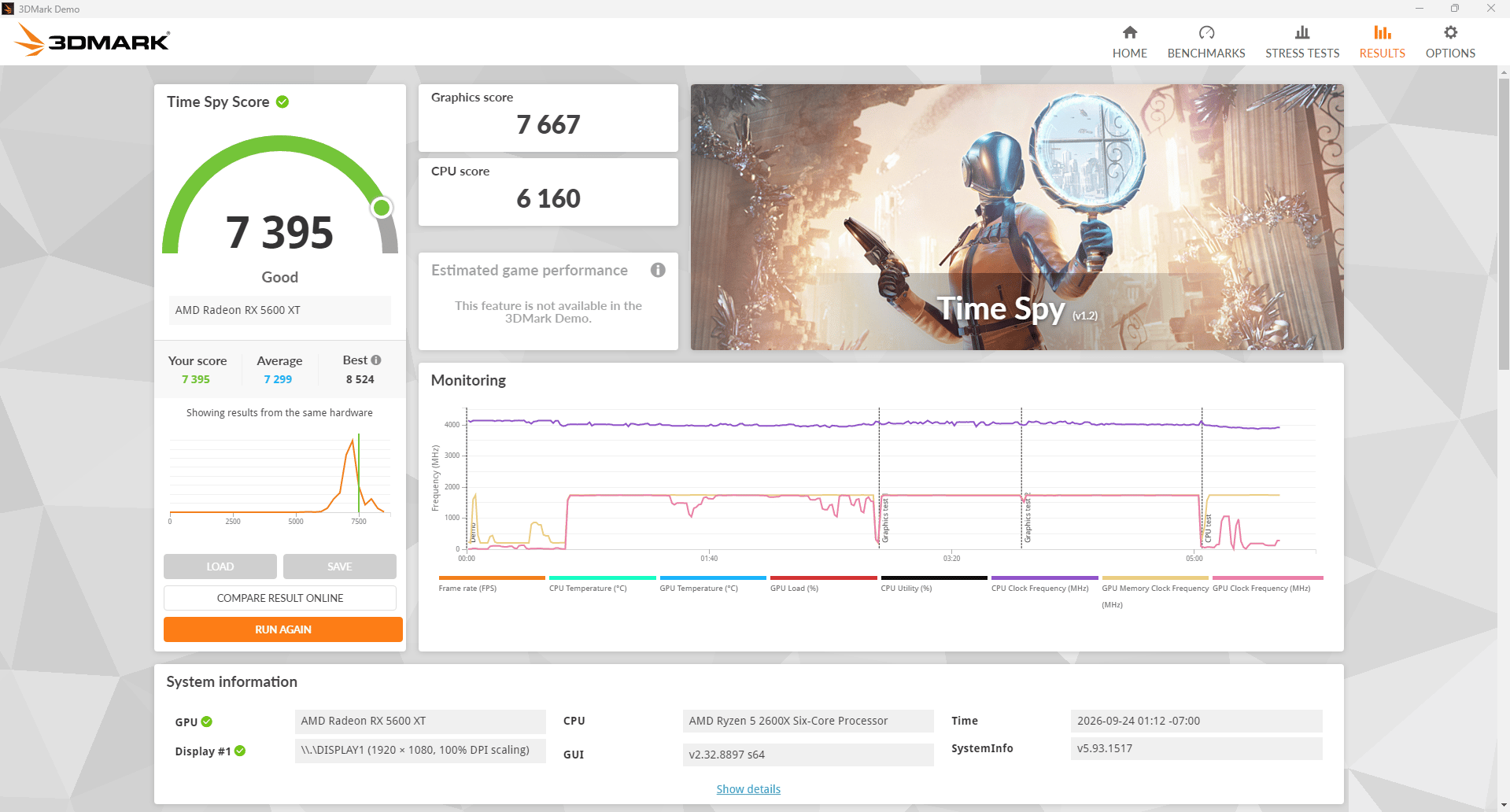 Gaming PC - Ryzen 2600X / RX 5600XT / 16GB RAM / 512GB / Wi-Fi