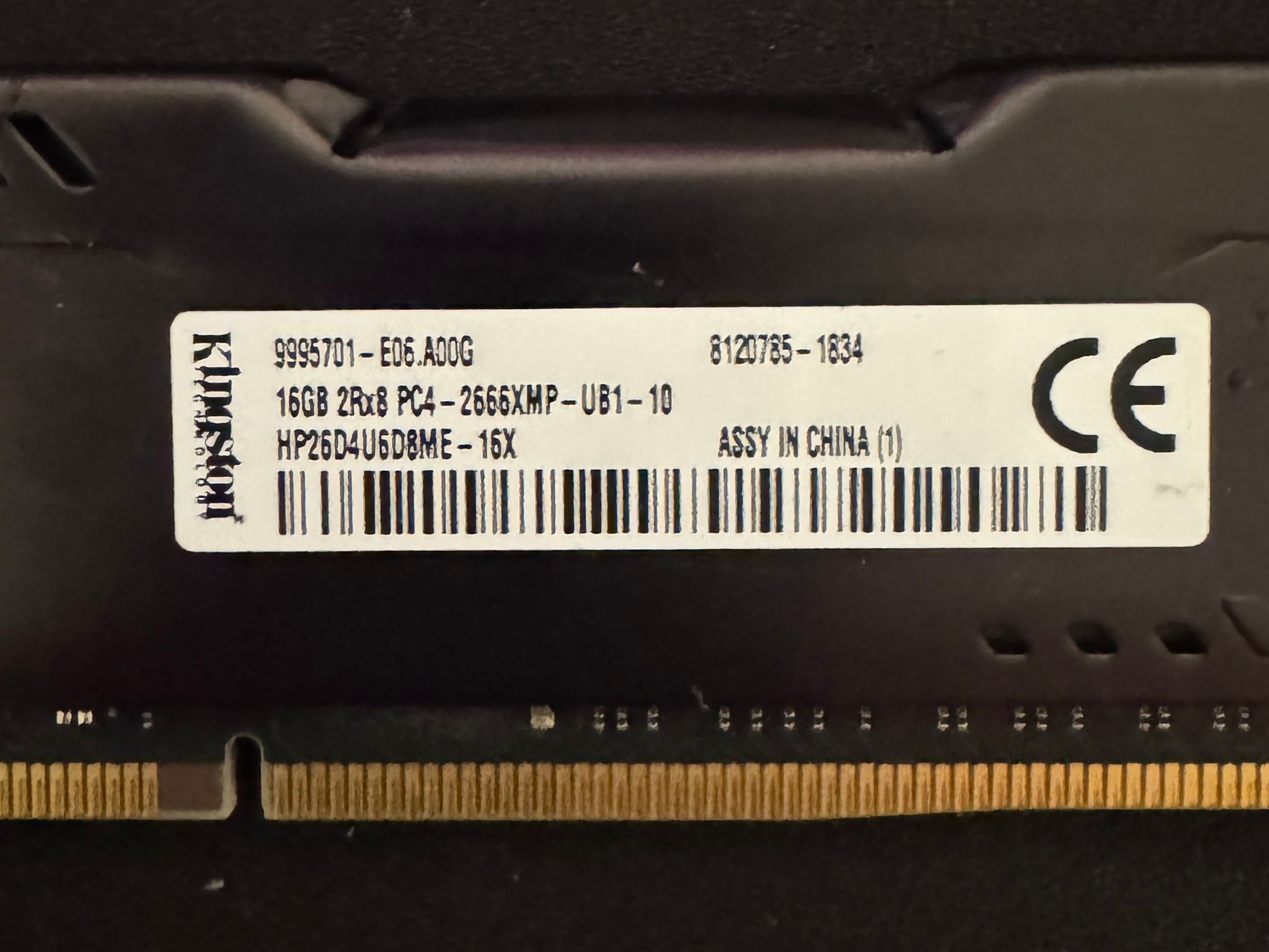 Ddr4 32gb (16gb x2) hyperx fury