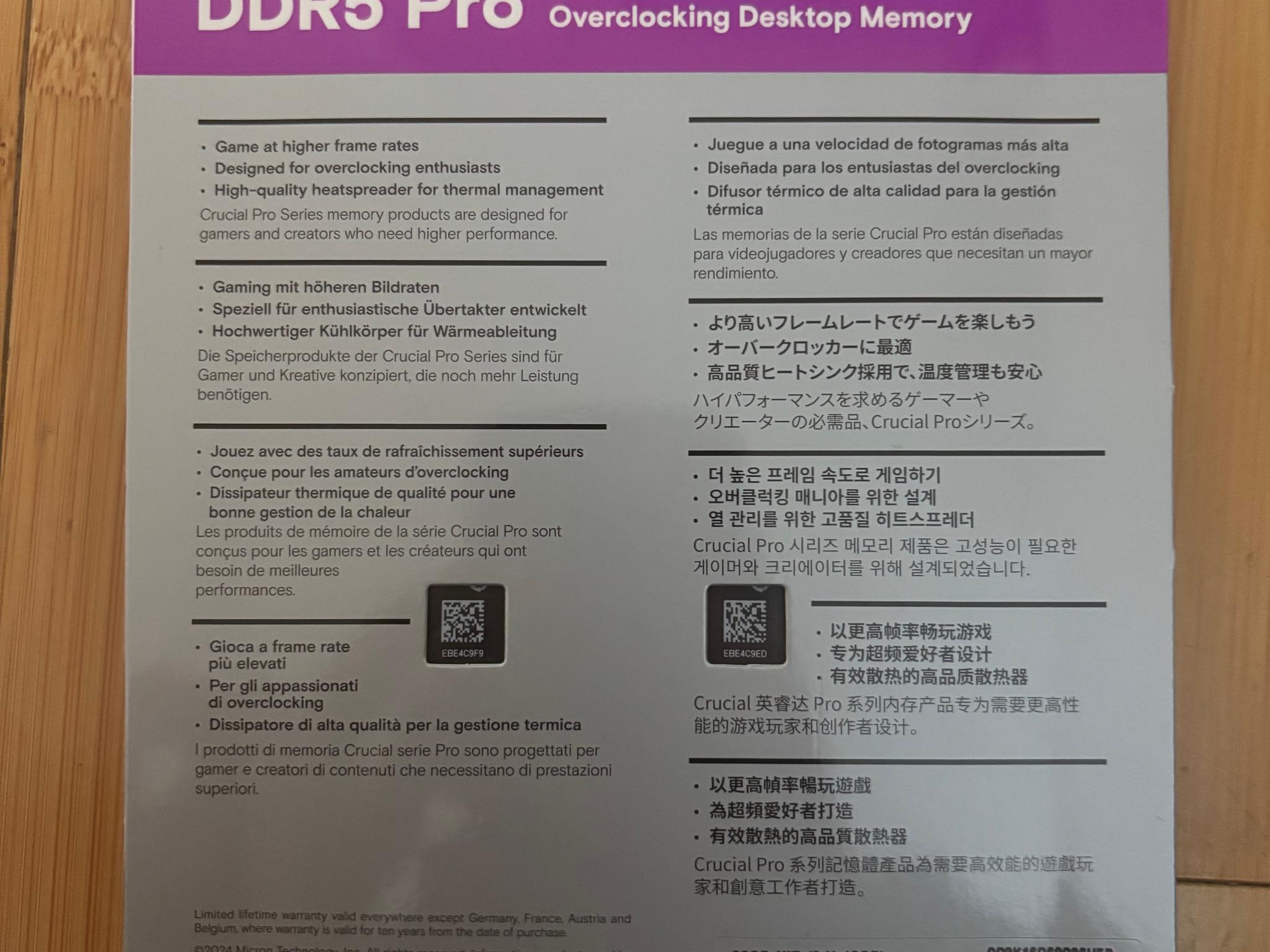 Crucial Pro 32GB DDR5 6000