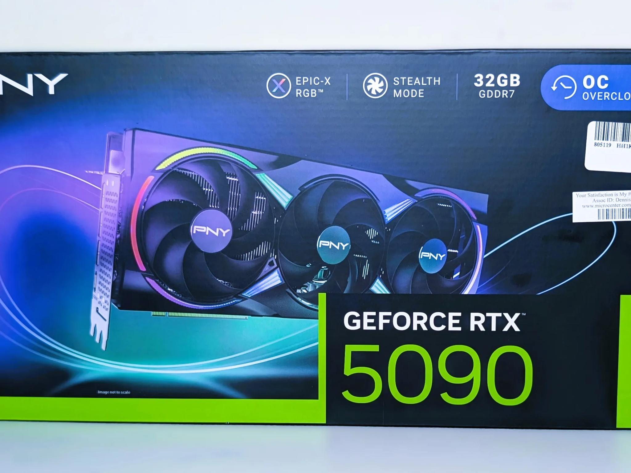 Pny Nvidia GeForce rtx 5090 Argb Epic-X oc Triple Fan 32gb gddr7
