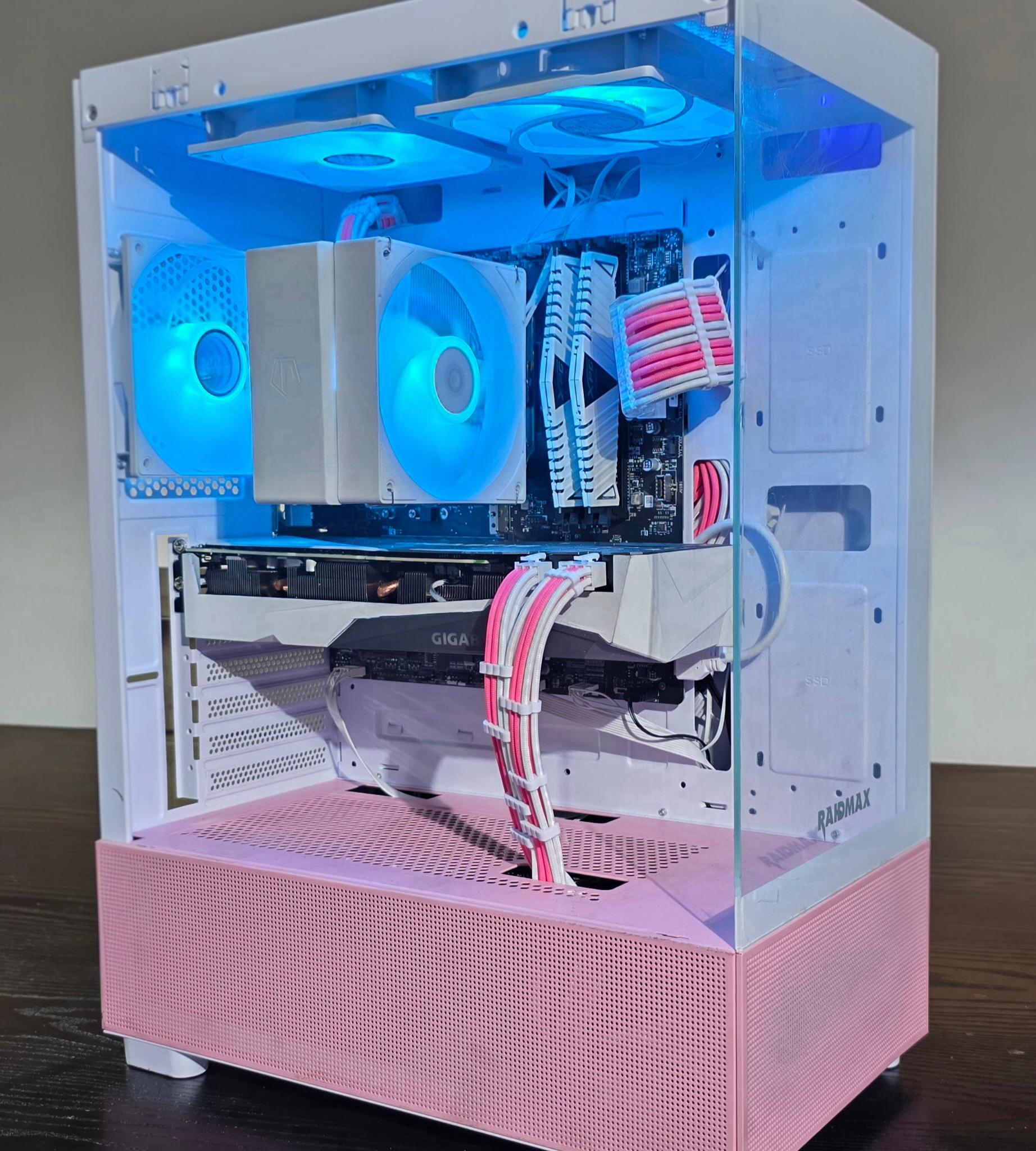🌸🔥 **Pink/White Gaming PC – RTX 3070 | Ryzen 5 5500 | ARGB Build** 🔥🌸