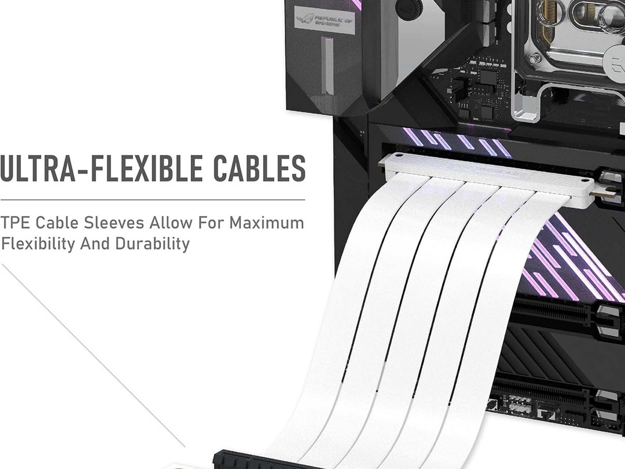 EZDIY-FAB Gen4 PCIe Flex cable | 20cm white