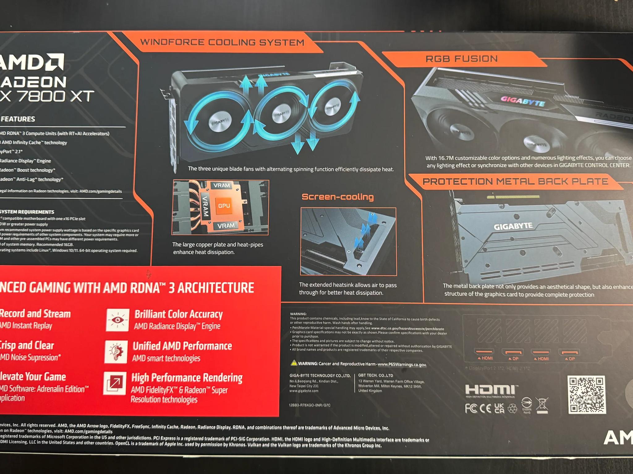 GIGABYTE Radeon RX 7800 XT GAMING OC 16G Graphics Card