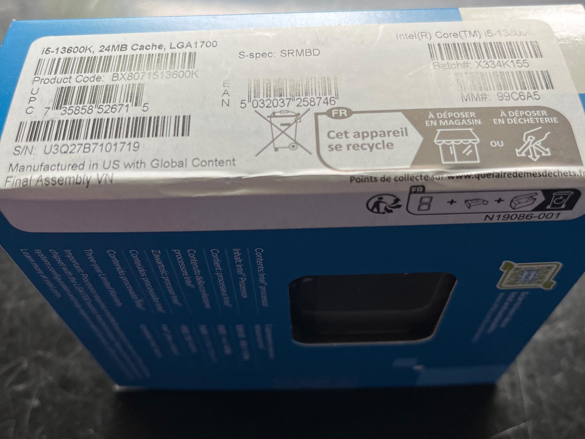 Intel i5-13600k cpu