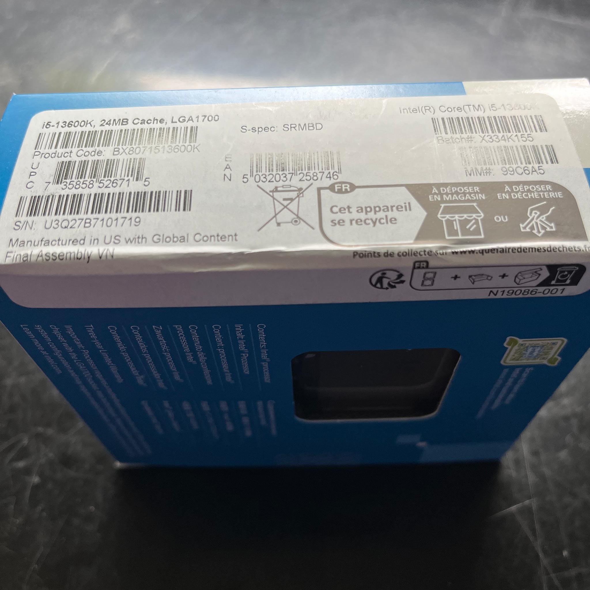 Intel i5-13600k cpu