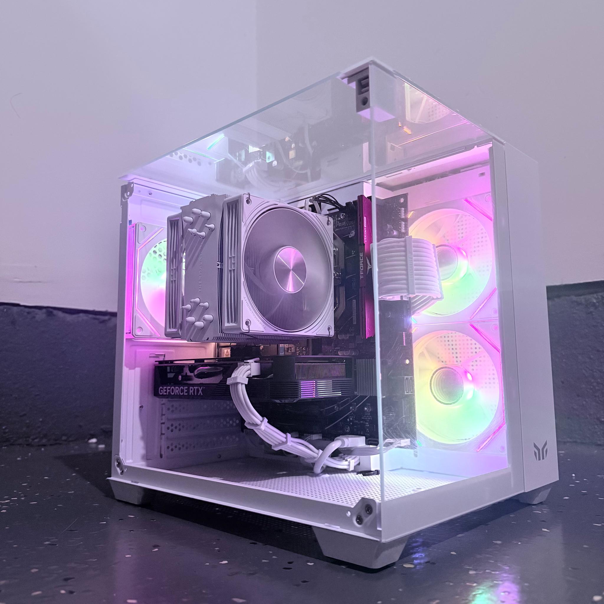 ⚪️"Polar Aura"🌈| 1440p Gaming | RTX 4060 Ti | Ryzen 7 8700F | 16GB DDR5 | 1TB SSD | Free Shipping