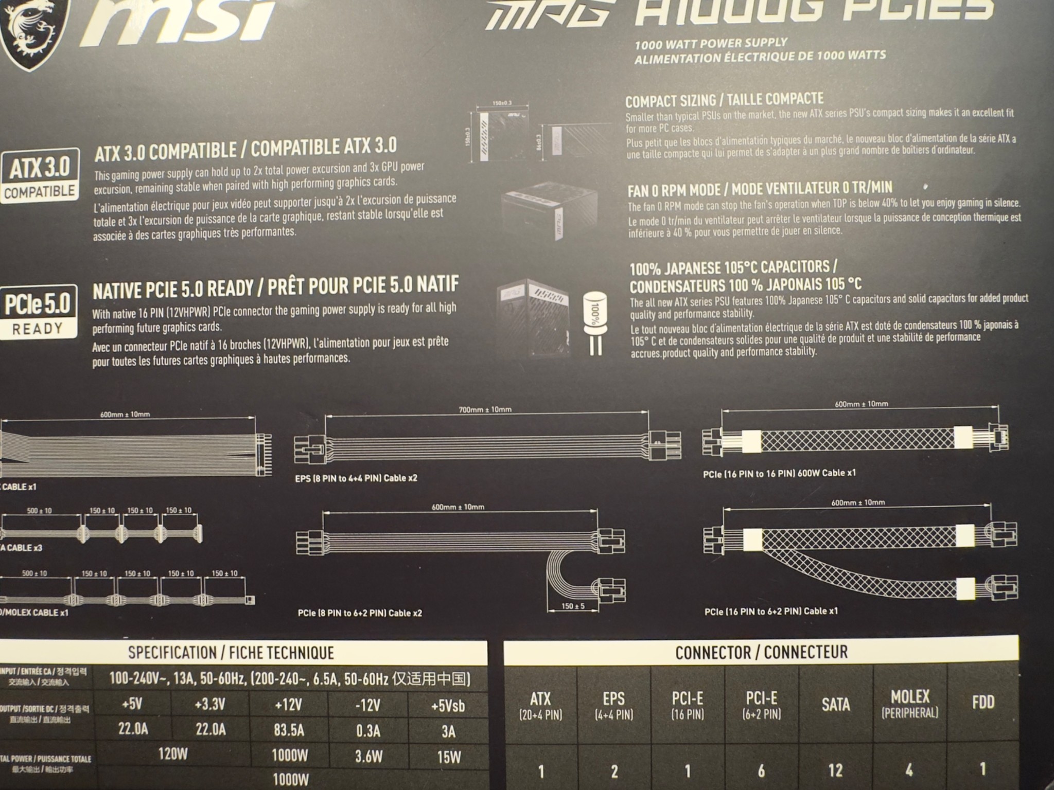 High End MSI PSU 1000w a1000g PCIE 5.0/ATX3.0 gently used 8+ year warranty!