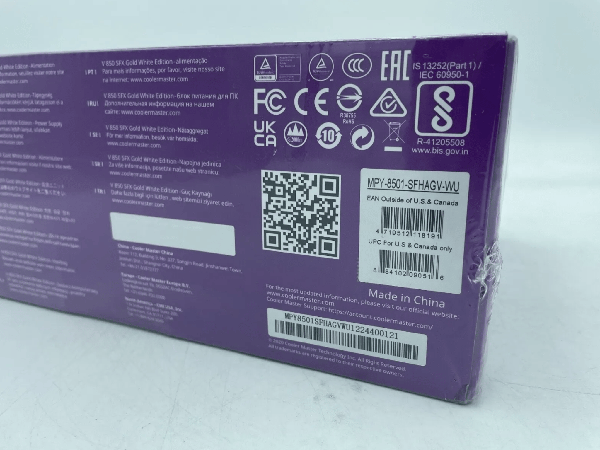 Cooler Master V850 White Edition 850W 80 Plus Gold SFX Power Supply