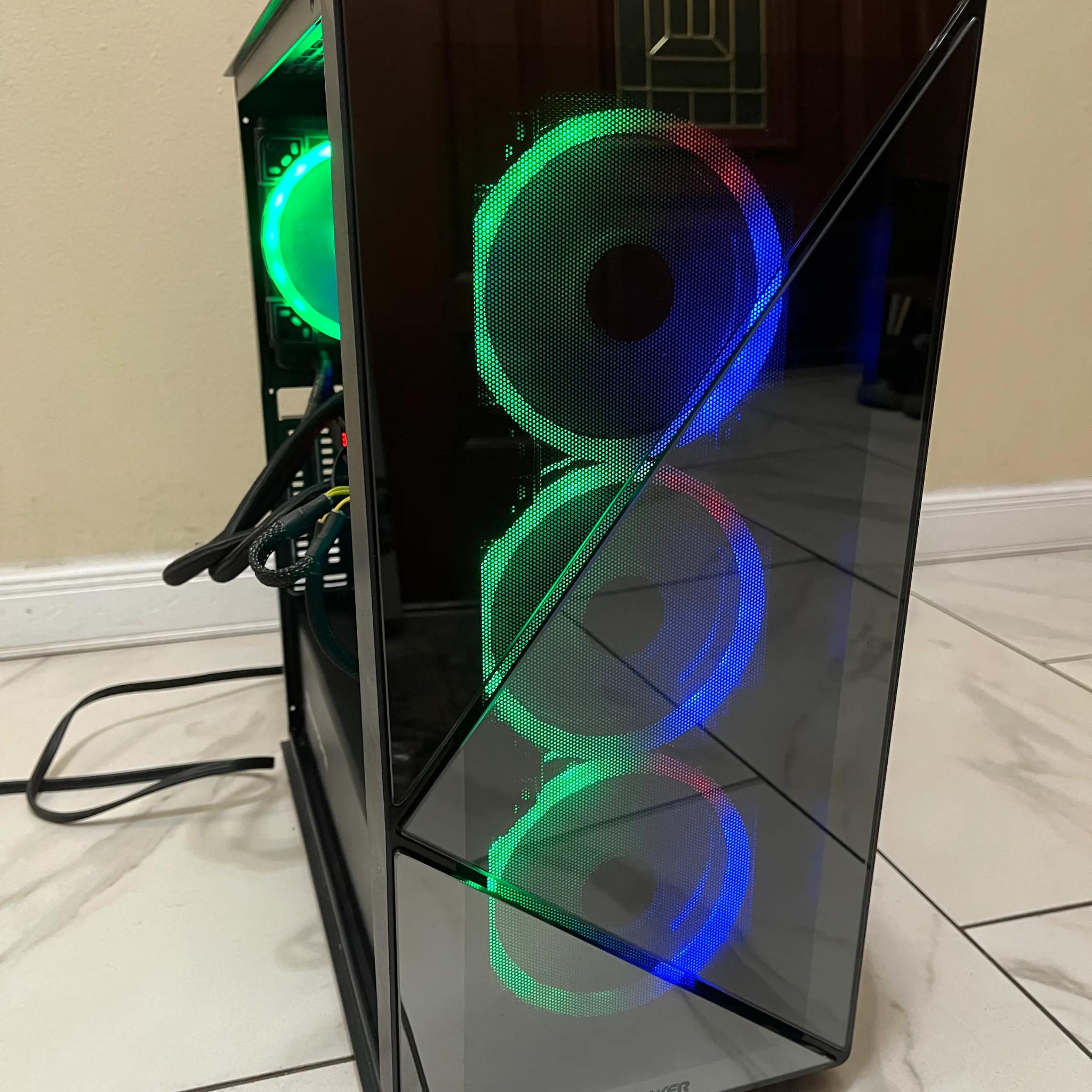 🟠🔥NVIDIA GTX 1080, Intel i7-8700, 16GB RAM, 1.6 TB Storage, High Performance Gaming PC w/ RGB Remote