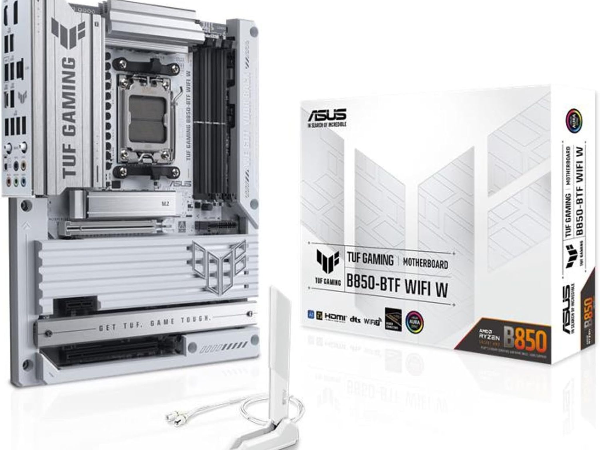 ASUS TUF Gaming B850-BTF WiFi W AMD B850 ATX Motherboard, Hidden-Connector Design