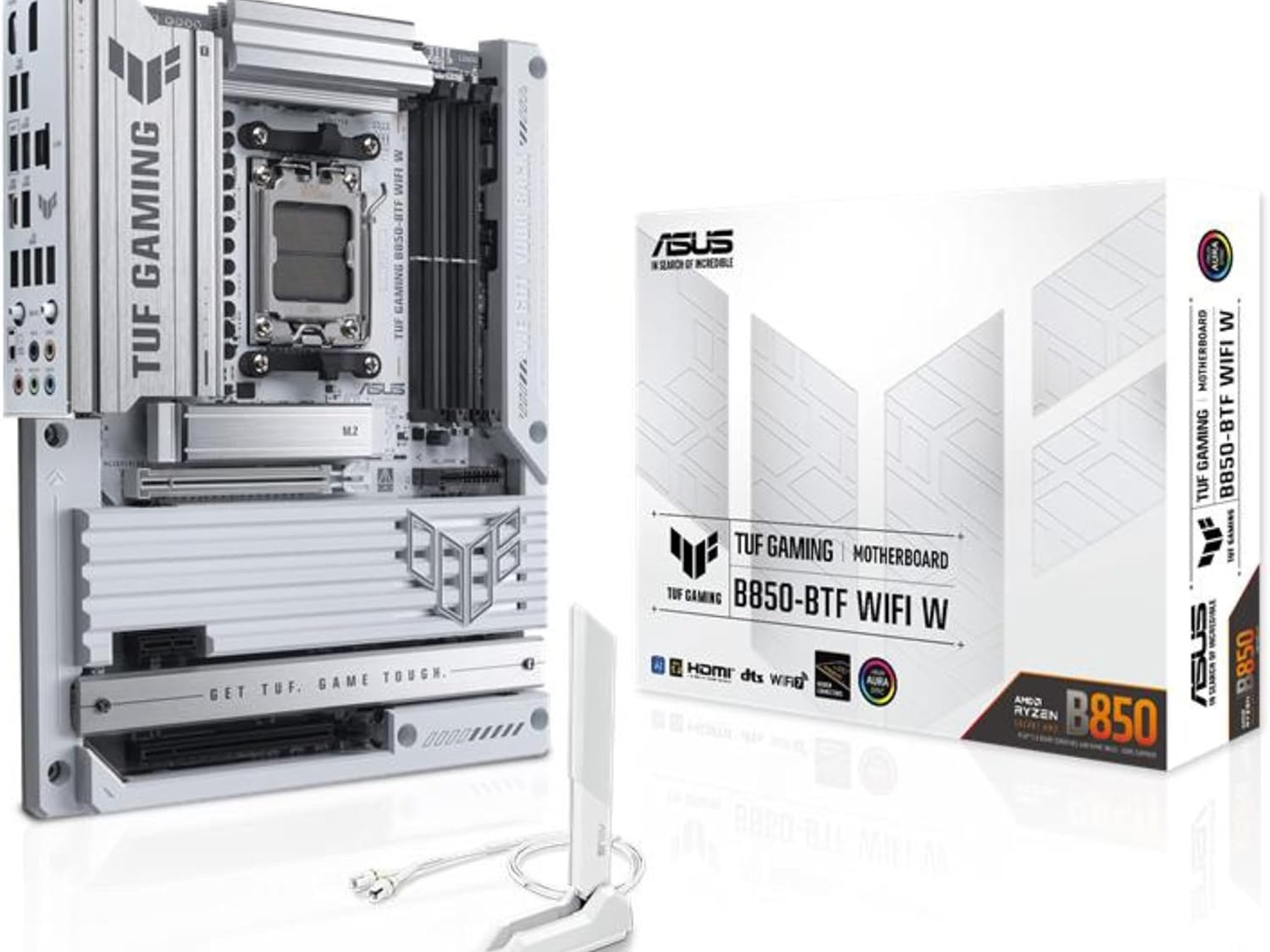 ASUS TUF Gaming B850-BTF WiFi W AMD B850 ATX Motherboard, Hidden-Connector Design