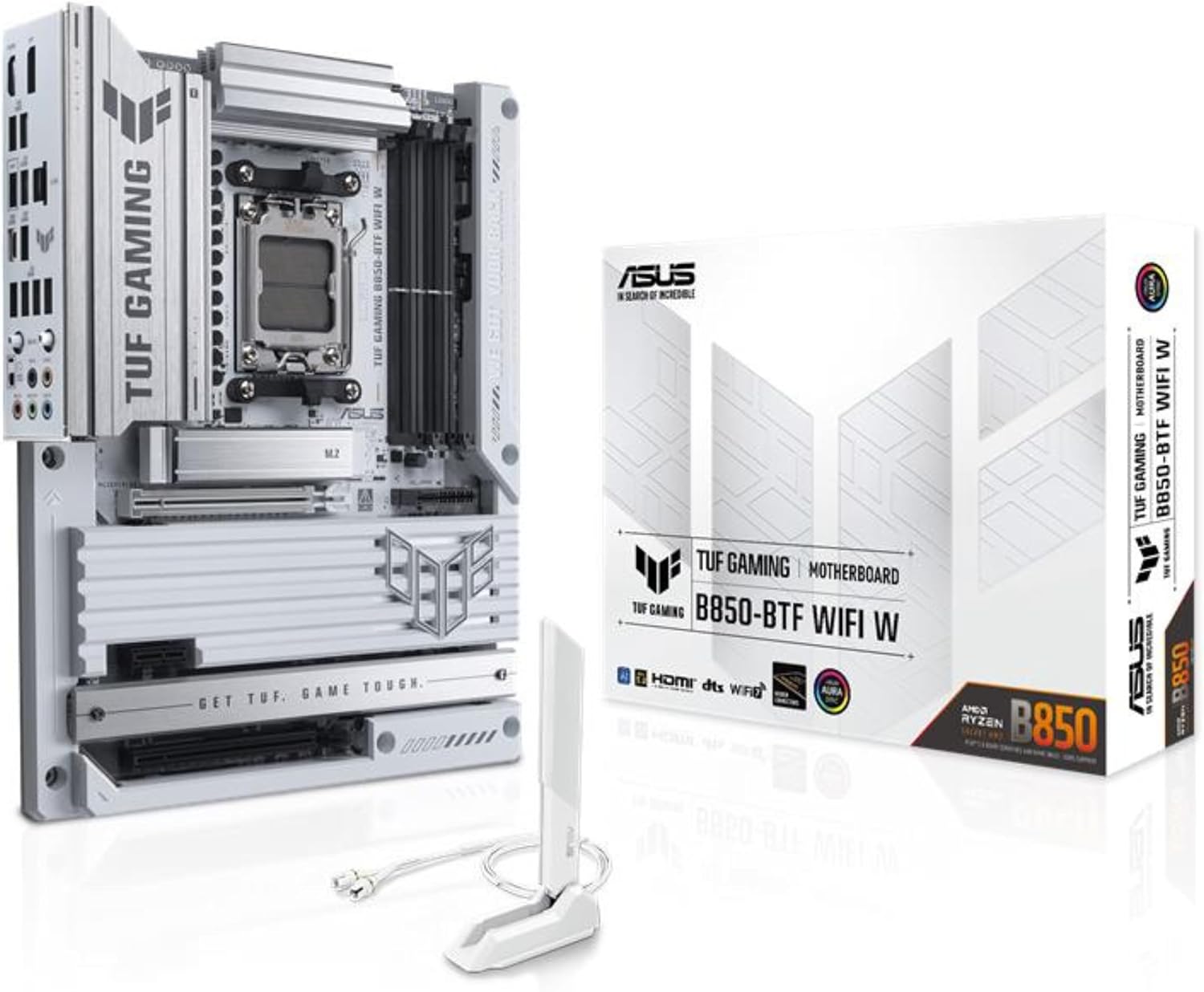ASUS TUF Gaming B850-BTF WiFi W AMD B850 ATX Motherboard, Hidden-Connector Design