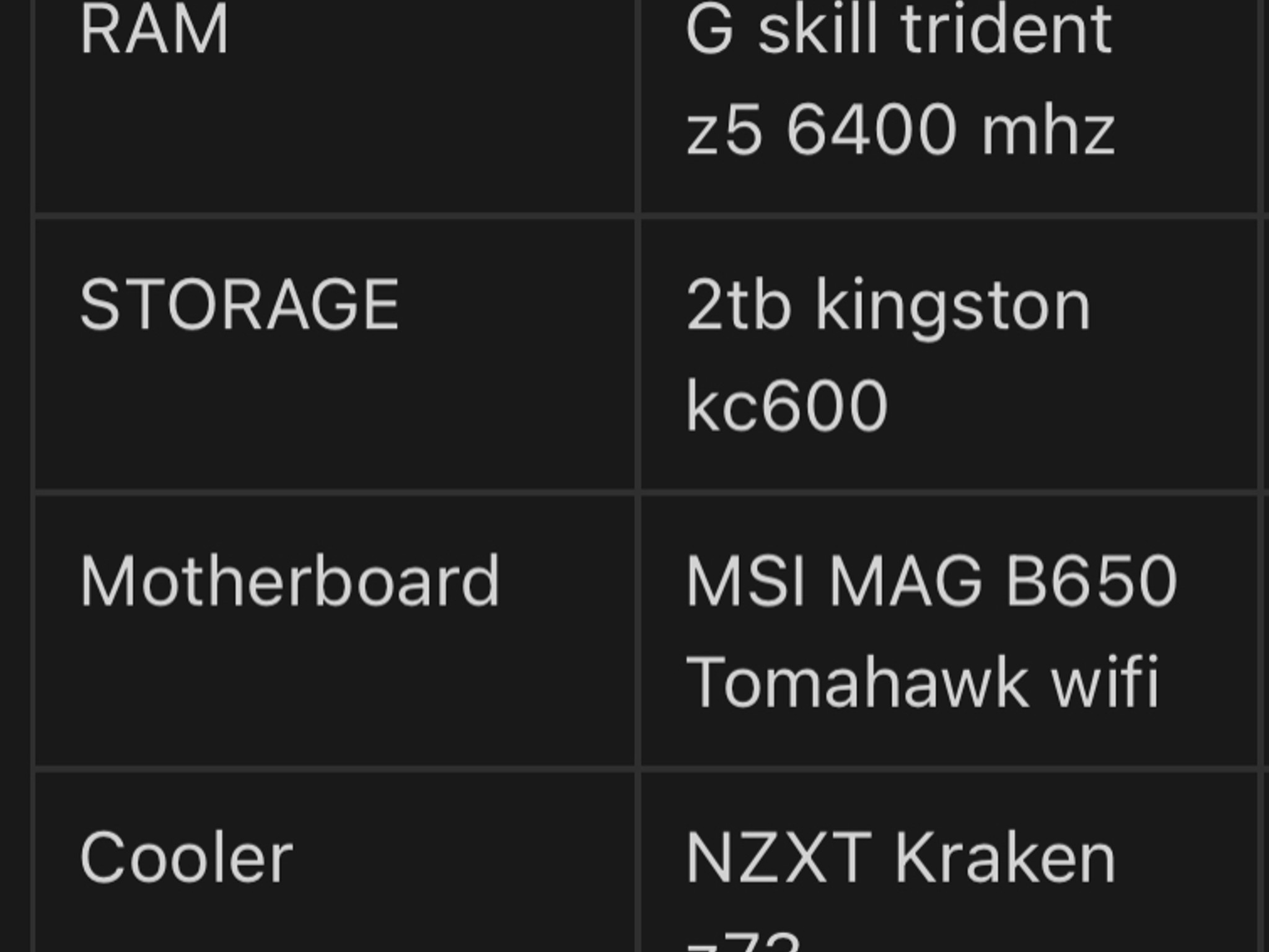 PC Ryzen 7 7800x3d/ Rtx 4080 super