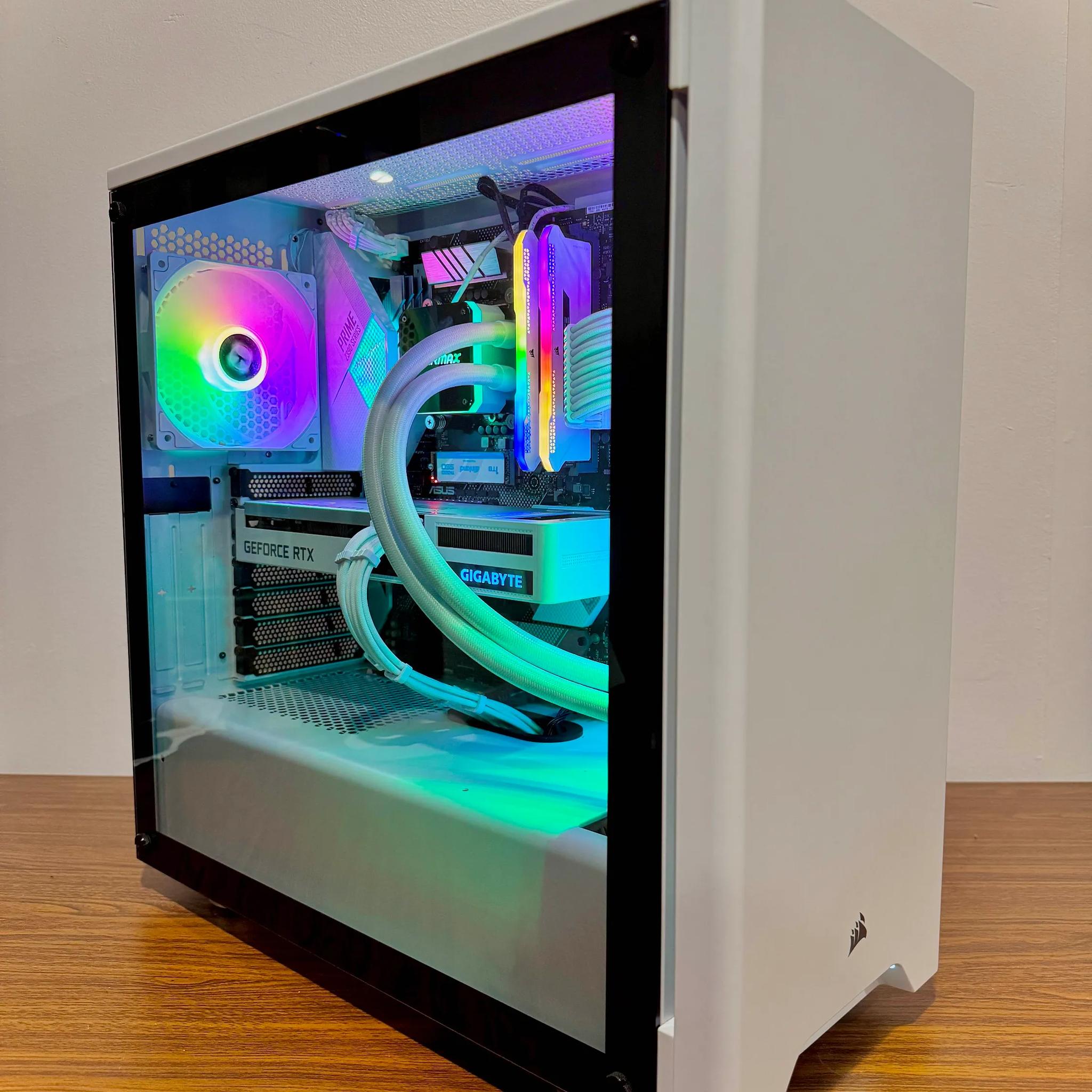 Whiteout Gaming PC ❄️ | i7-9700K + RTX 3060Ti | Fast, Stylish, Battle-Ready