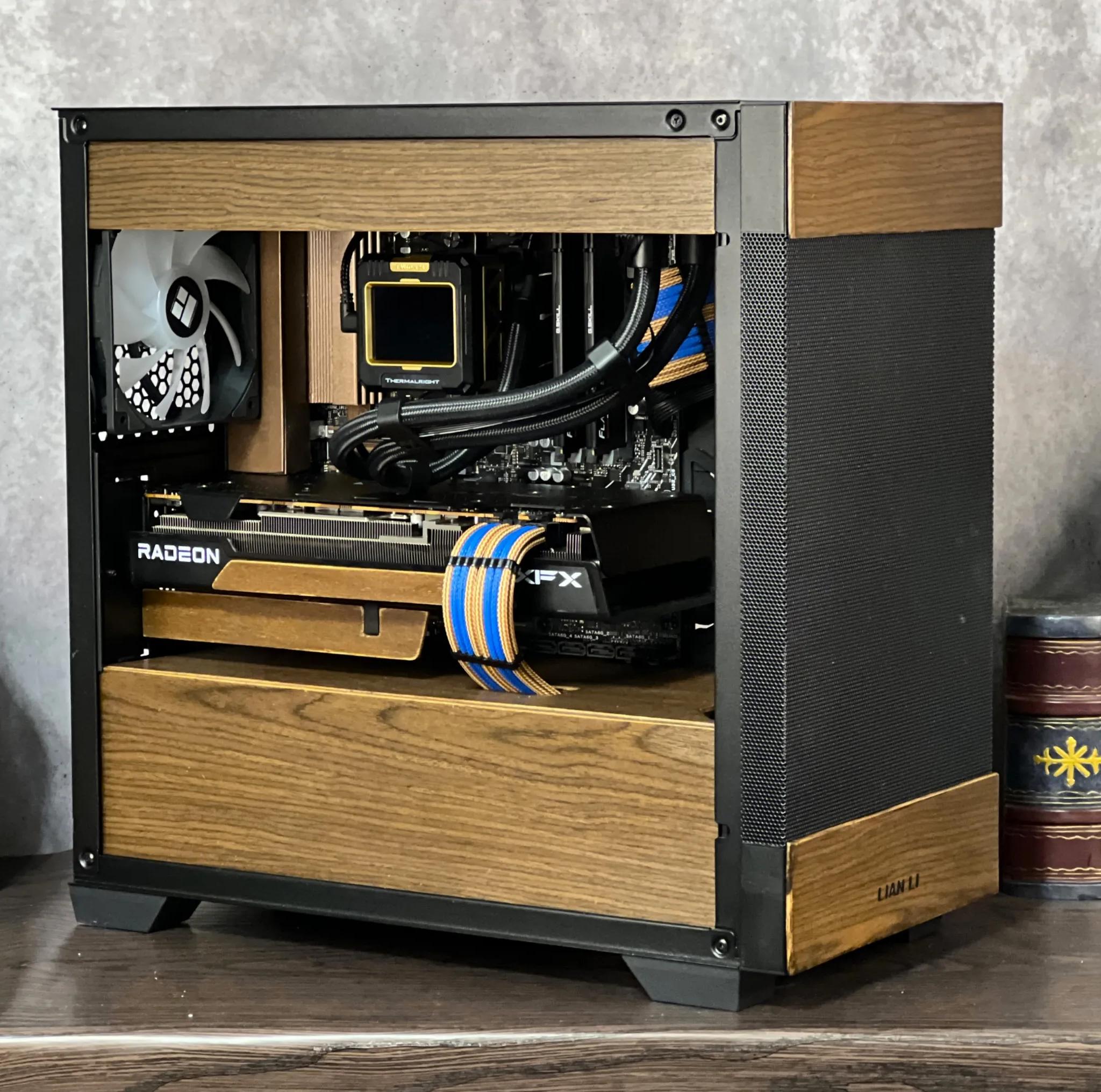 Custom Gaming PC - 9600X, RX 7700 XT 12GB, 32GB DDR5, 2TB Gen 4 NVMe, real walnut panels