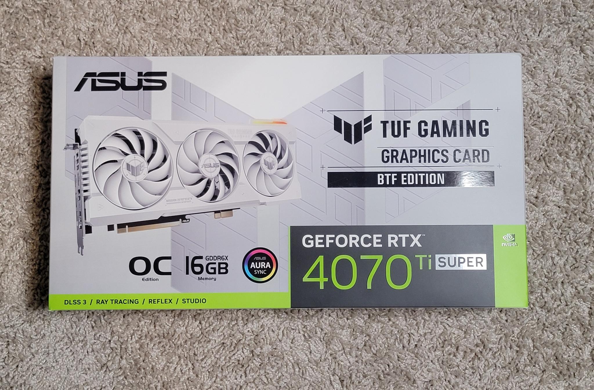 ASUS TUF Gaming GEFORCE RTX 4070 Ti SUPER BTF Edition White