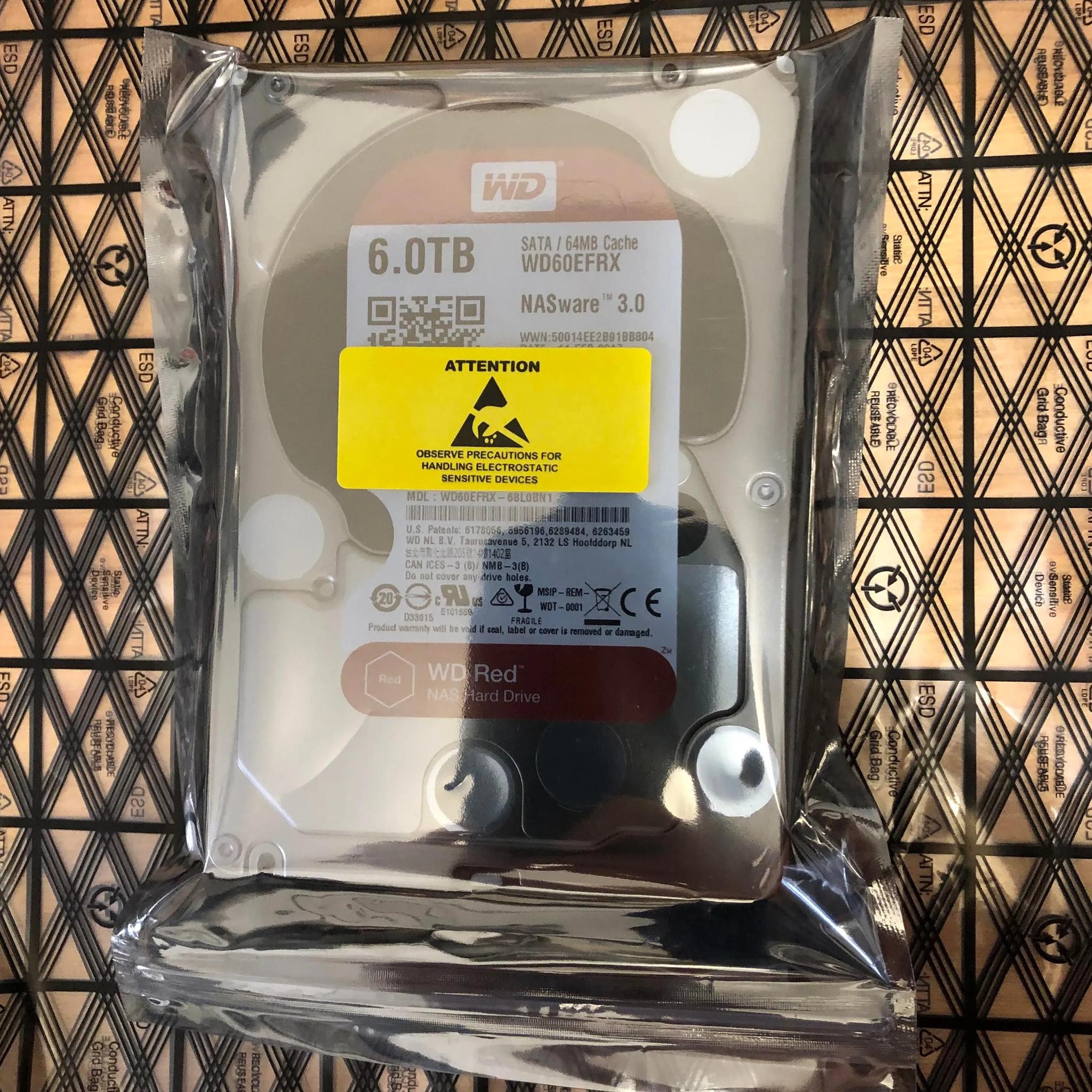 western digital red 6tb nas hdd used liked new