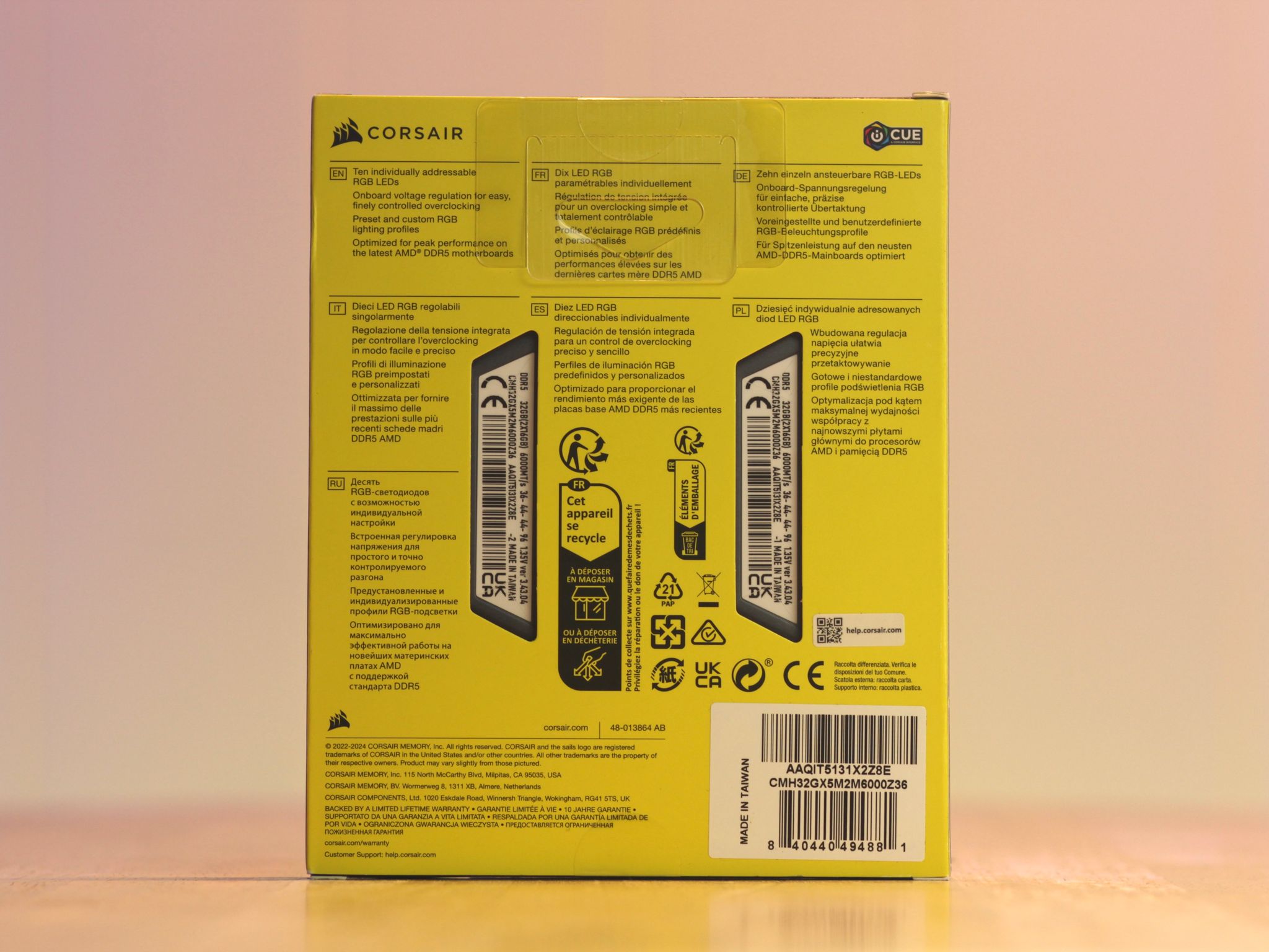 Corsair Vengeance RGB DDR5 32GB 6000MT/s CL36