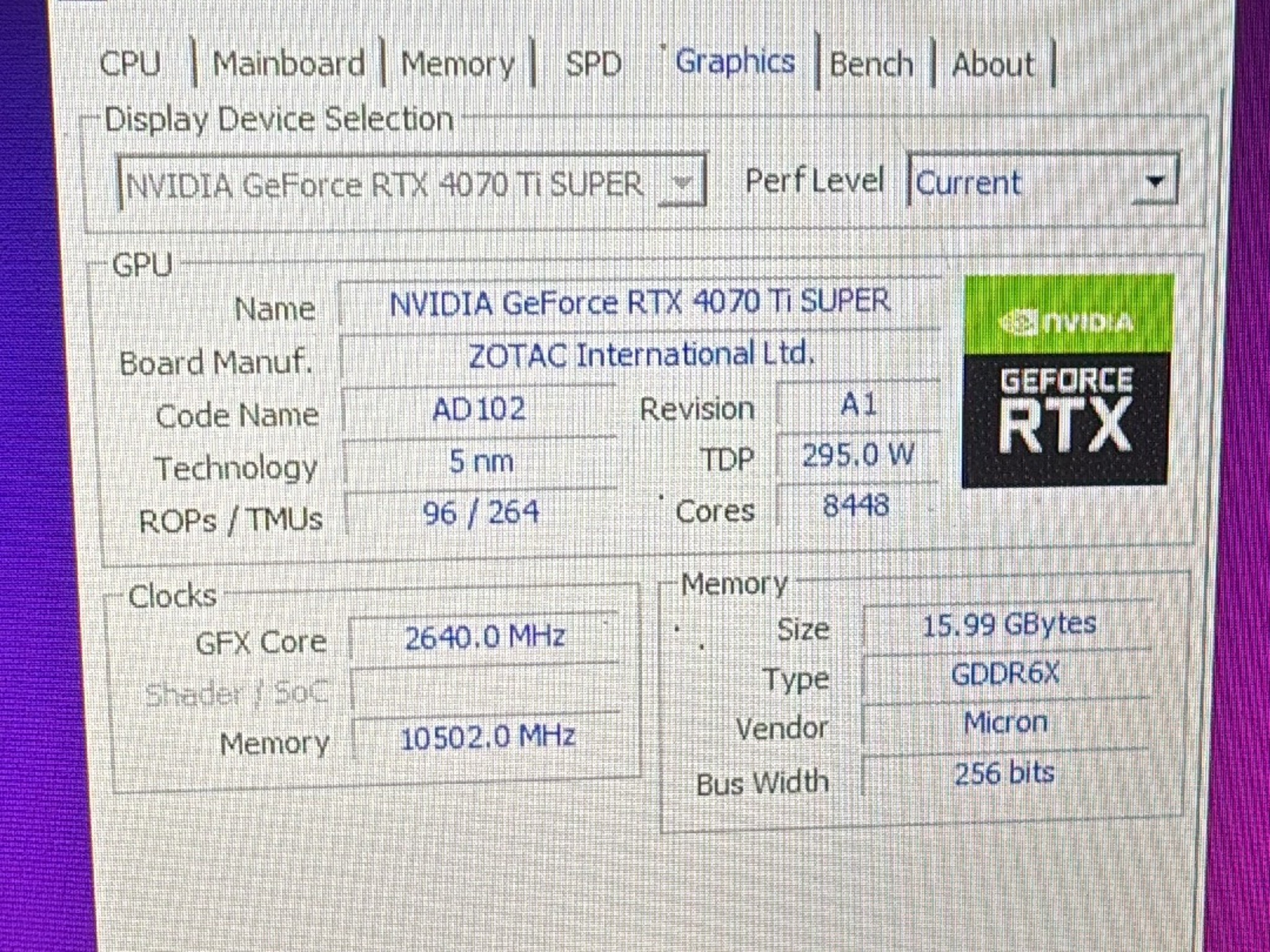 Zotac GAMING Trinity GeForce RTX 4070 Ti SUPER