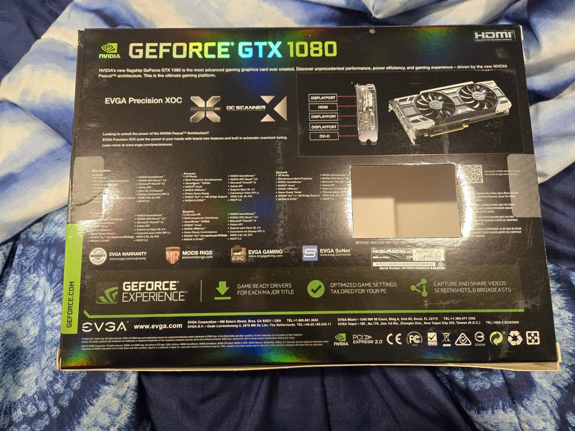 EVGA GeForce GTX 1080 Superclocked