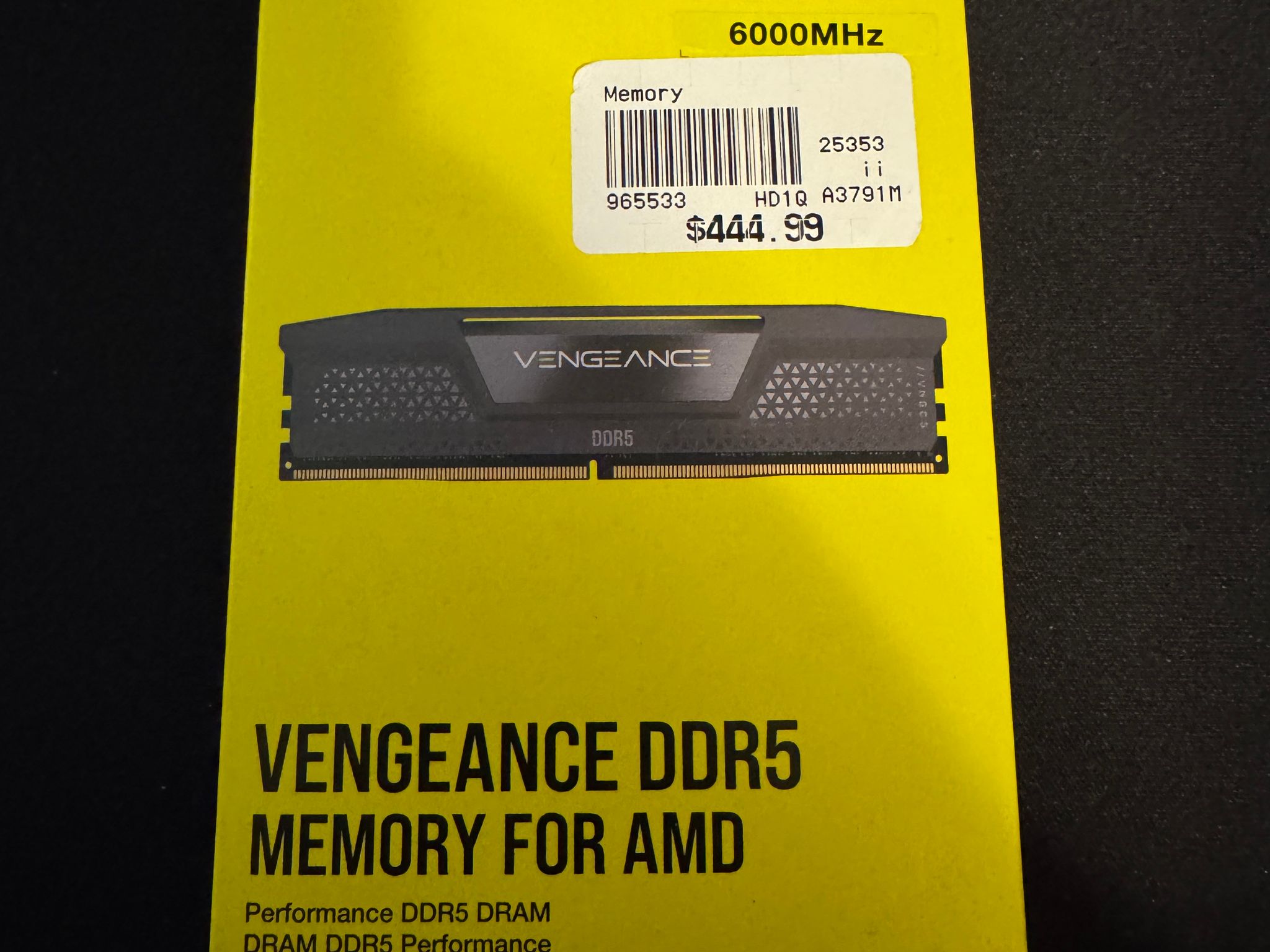 BNIB Corsair Vengeance 32GB (2 X 16GB) DDR5 6000