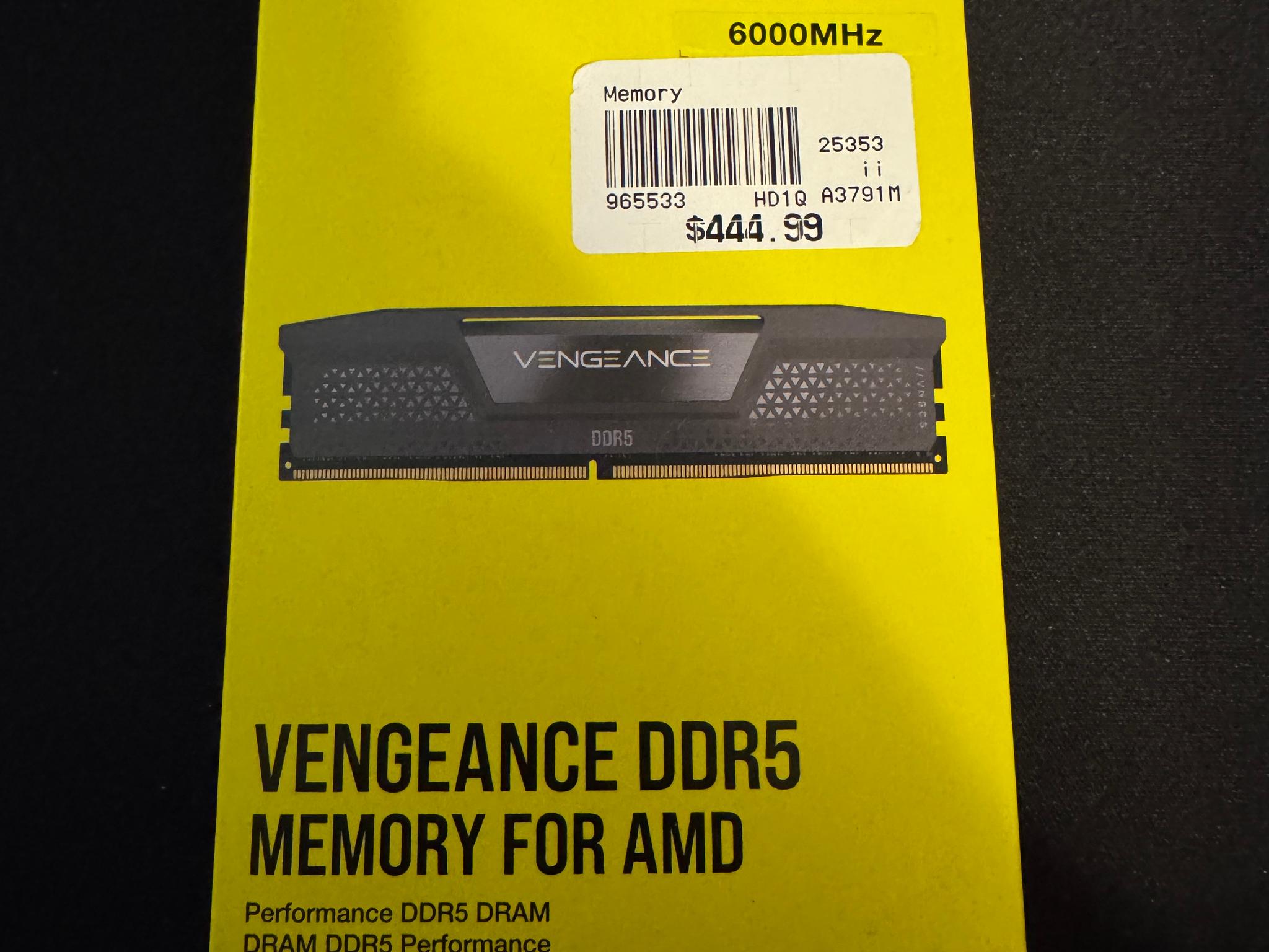 BNIB Corsair Vengeance 32GB (2 X 16GB) DDR5 6000