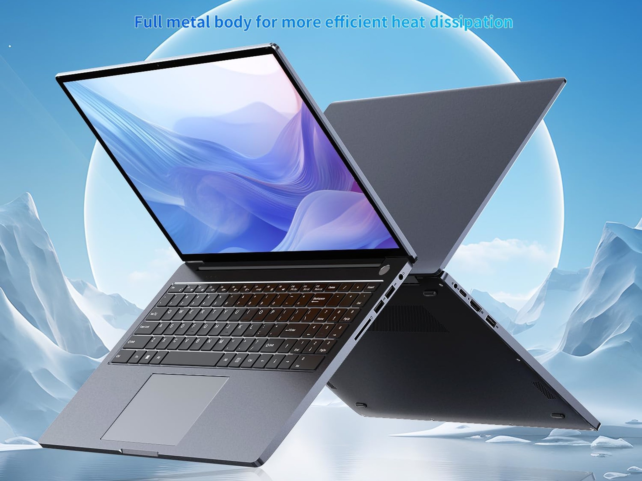16 inch Laptop, 16GB DDR4 512GB SSD, Intel Quad-Core N95 Processor (up to 3.4Ghz) Windows 11 Pro