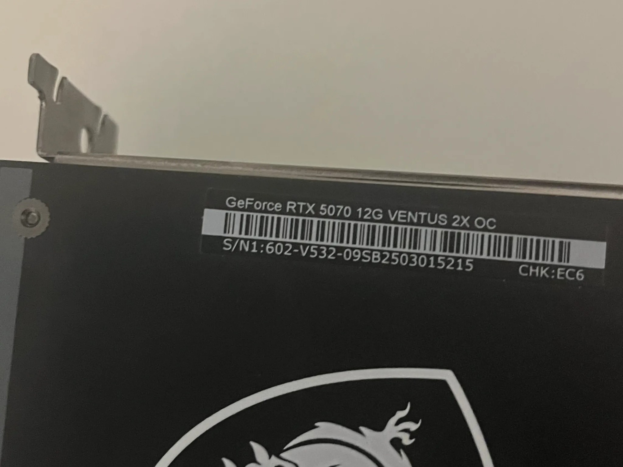 MSI GeForce RTX 5070 12G VENTUS 2X OC