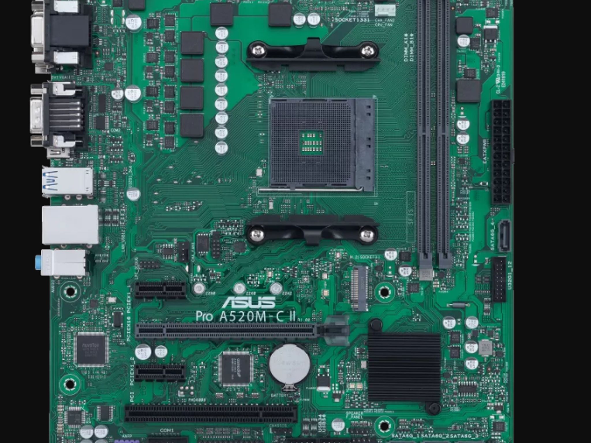 ASUS PRO A520M-C II AMD A520 AM4 DDR4 MicroATX Desktop Motherboard