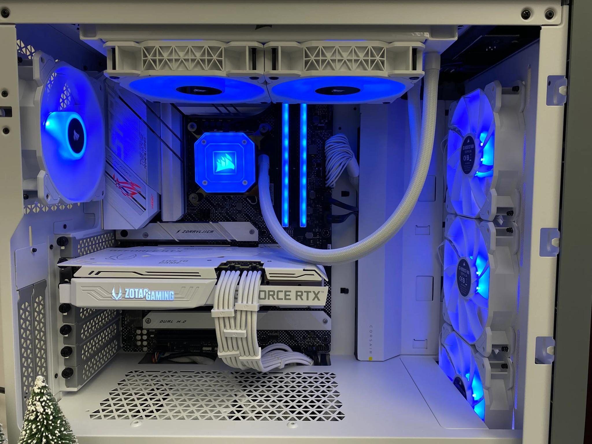 **🎄🚀 Tech FrostBite - Xmas Mode 🚀🎄- i5-13600K-32GB-RTX3060 White** Upgraded 13th Gen + Power Supply