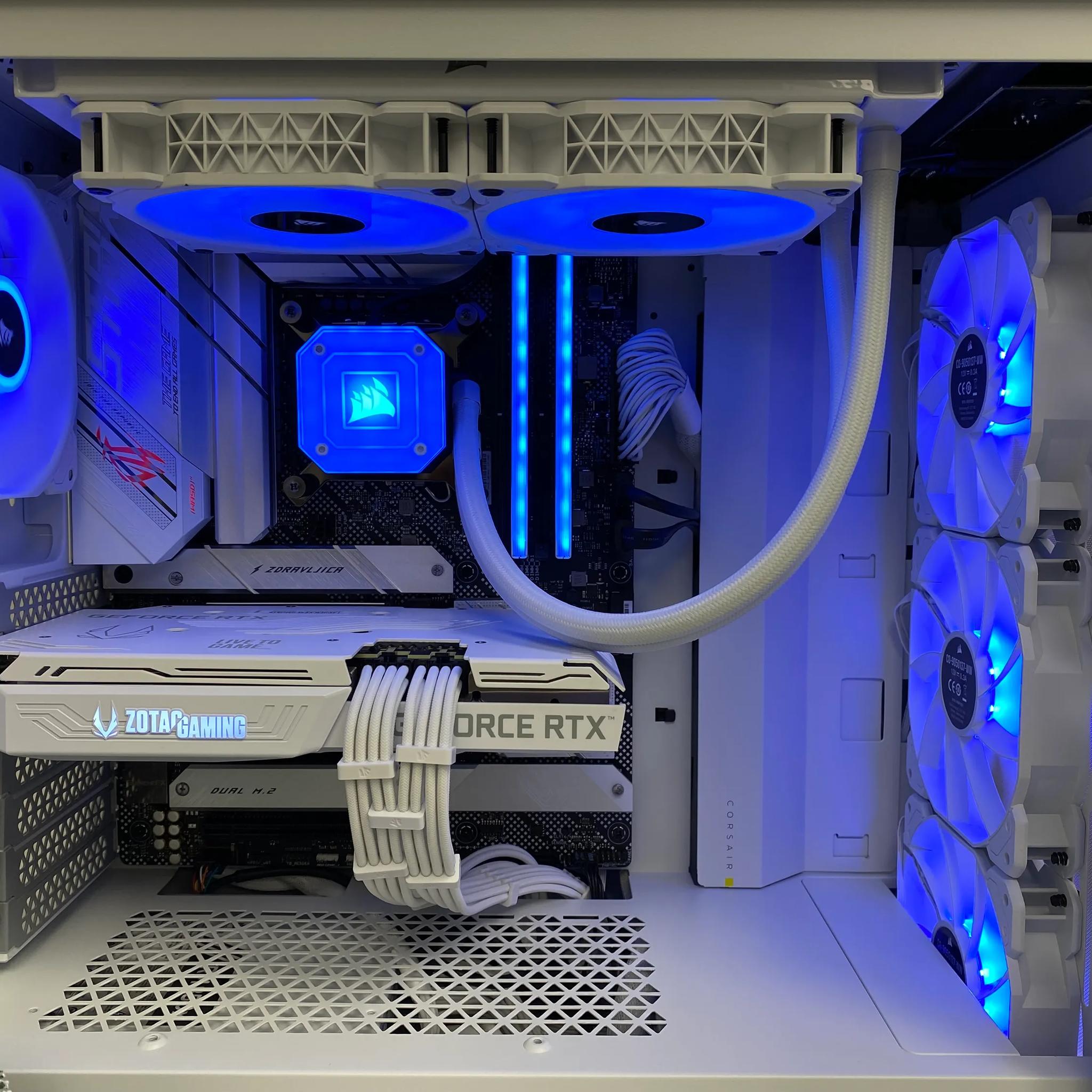 **🎄🚀 Tech FrostBite - Xmas Mode 🚀🎄- i5-13600K-32GB-RTX3060 White** Upgraded 13th Gen + Power Supply