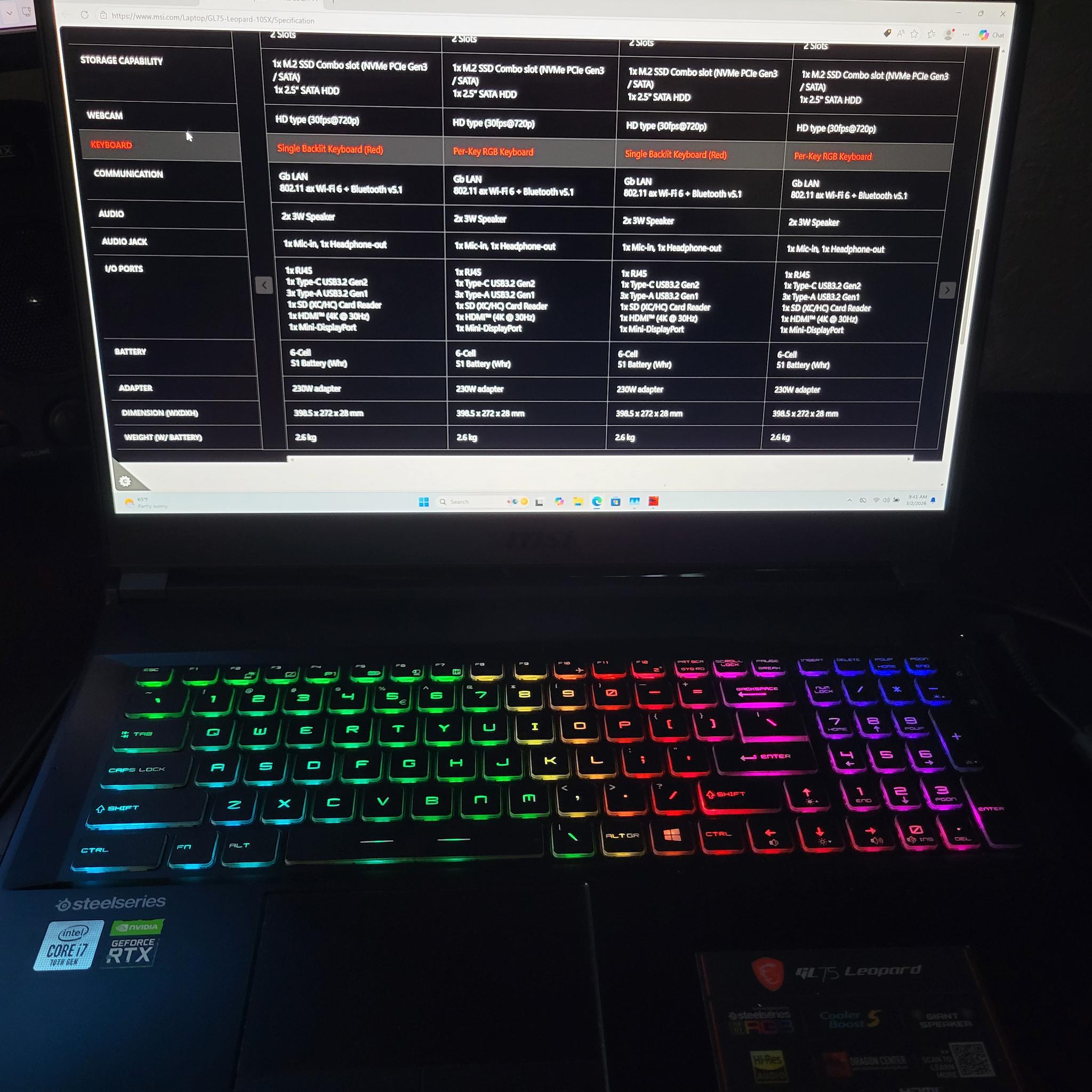 MSI GL75 Leopard