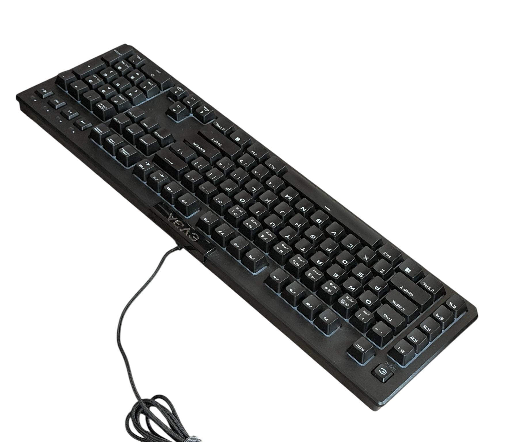EVGA Z12 Gaming RGB Wired Mechanical Keyboard with Leather Wrist Pad