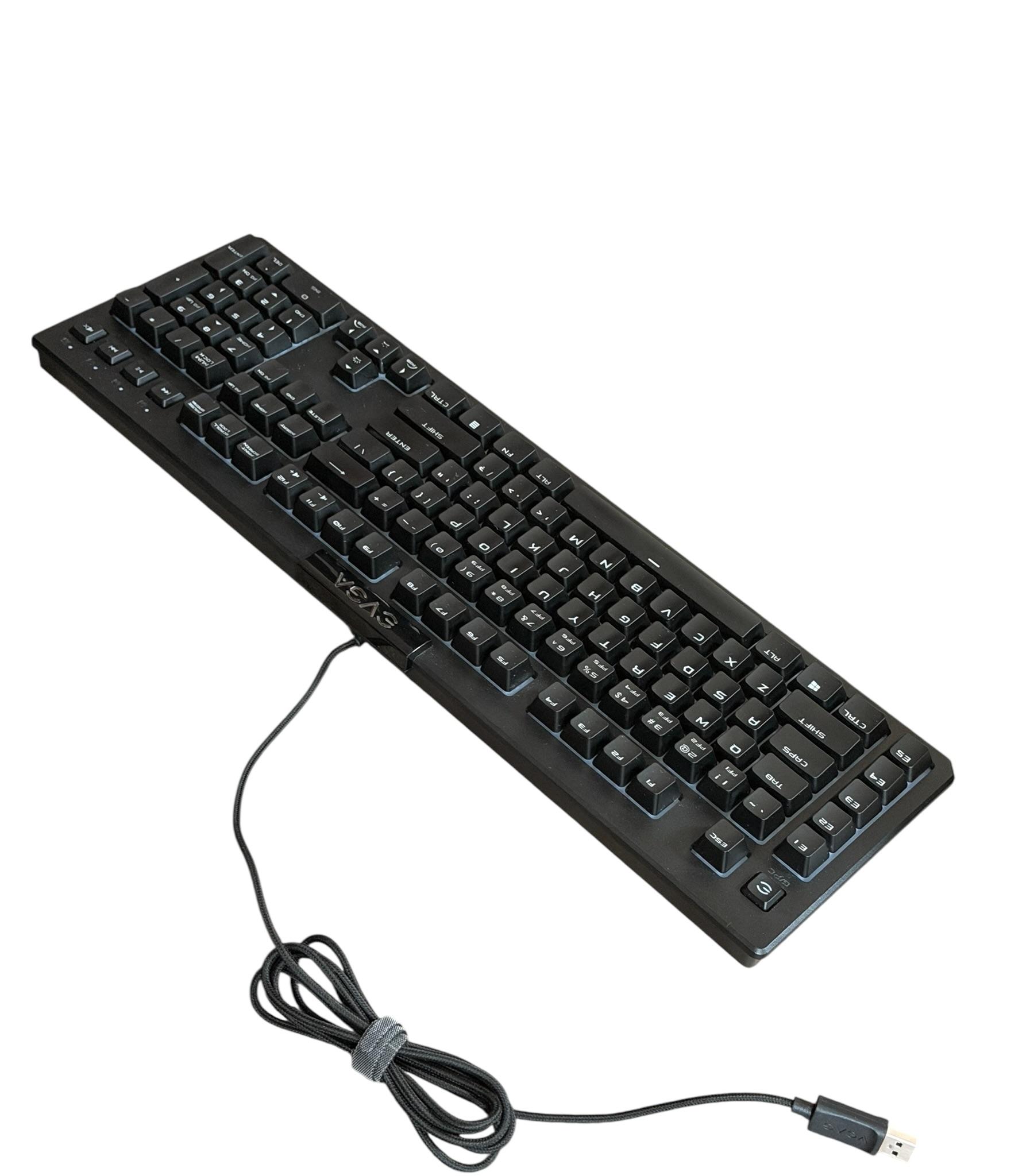 EVGA Z12 Gaming RGB Wired Mechanical Keyboard with Leather Wrist Pad