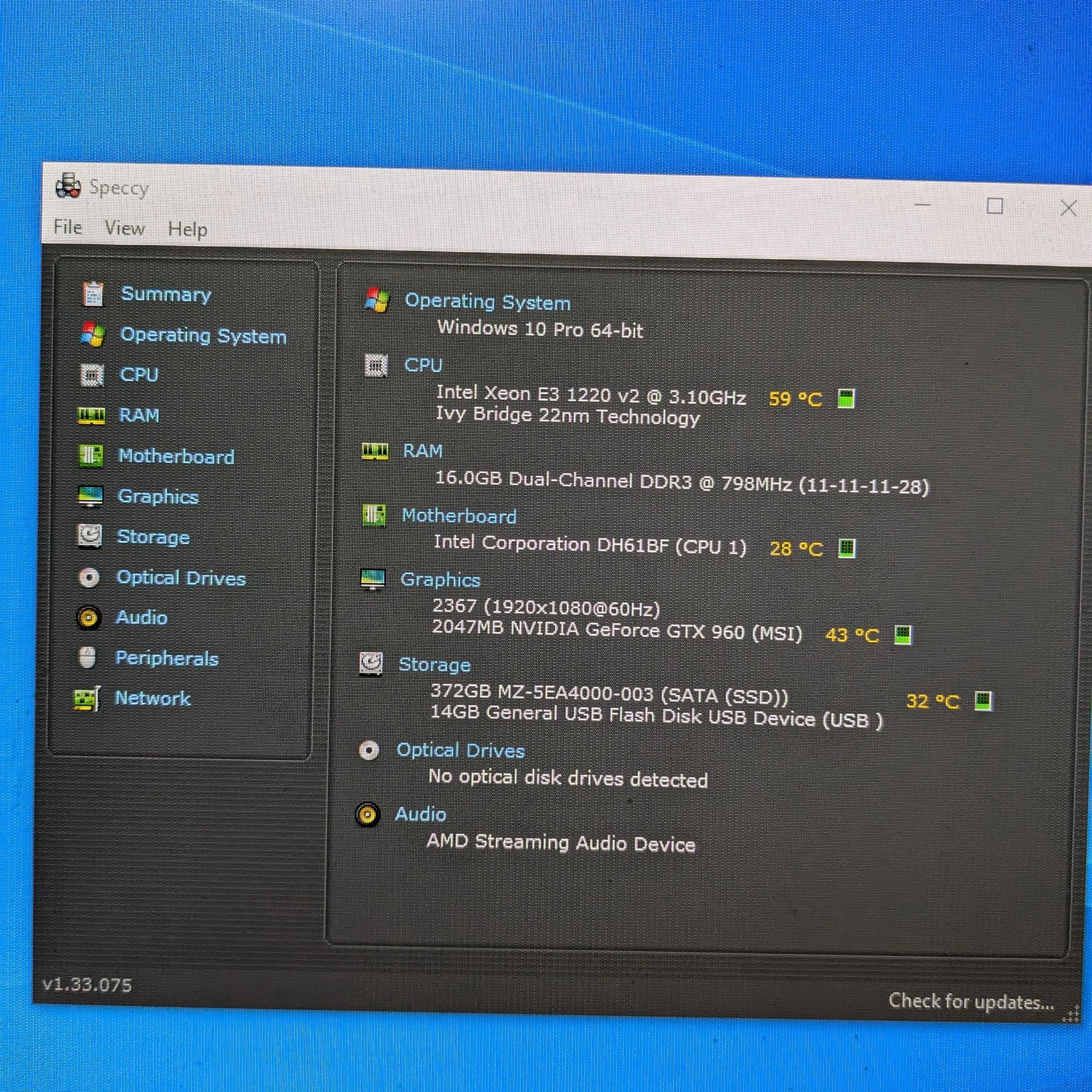 Esports Beater ~ Intel Xeon E3-1220v2 (Same as i5-3450), 16GB RAM, GTX 960 2GB, 400GB SSD, WiFi