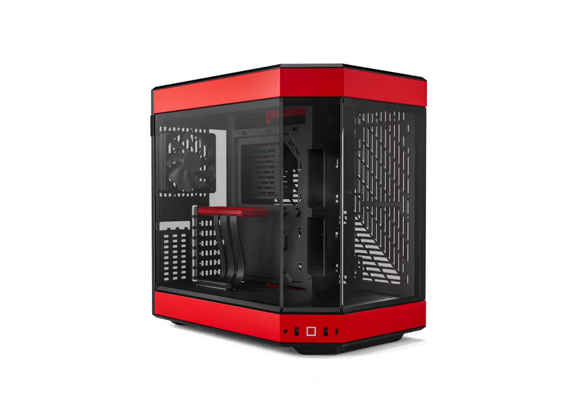 HYTE Y60 w/ 12.6″ LCD ATX Mid-Tower PC Computer Case Dual-Chamber Panoramic Glass
