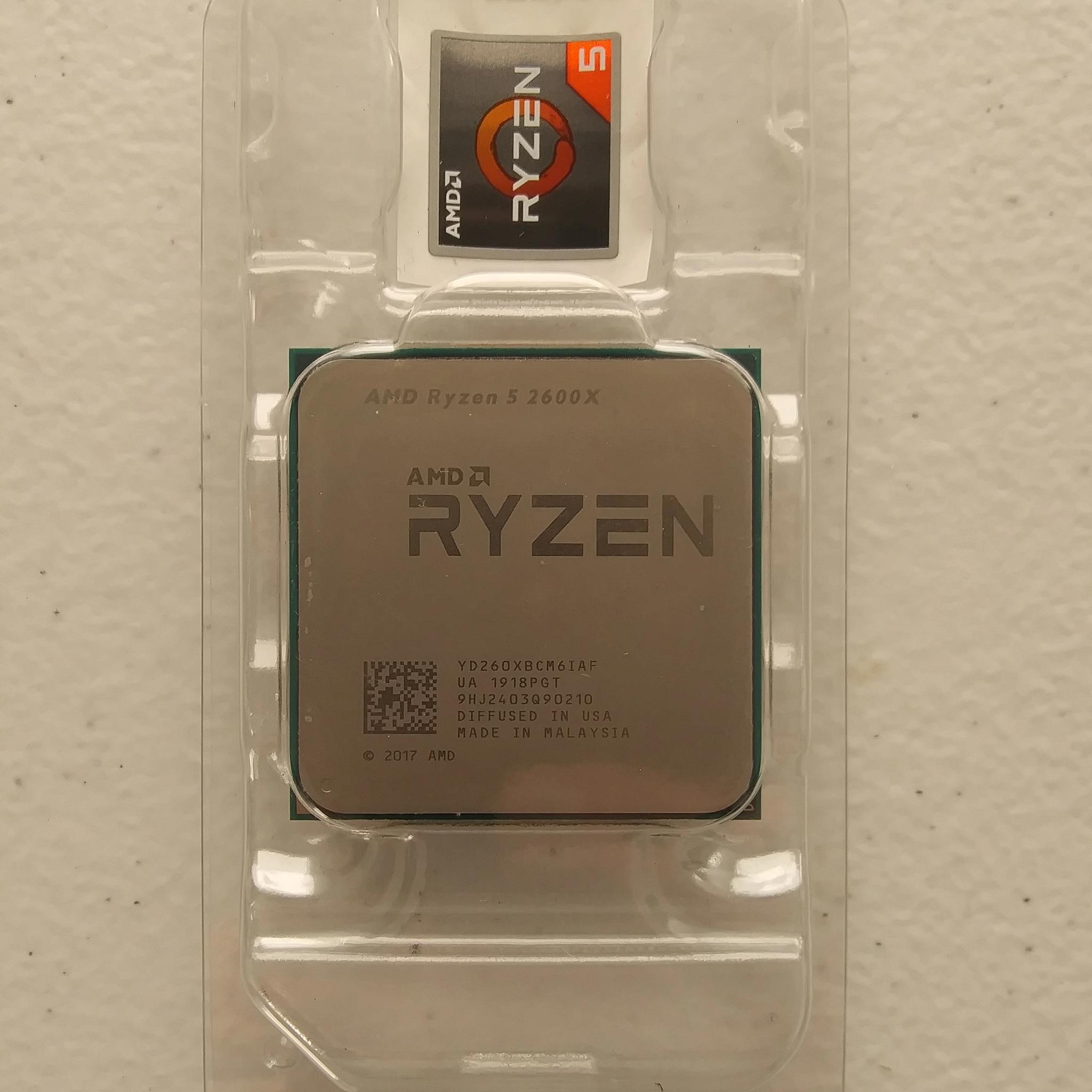 AMD Ryzen 5 2600X 6-Core, 12-Thread Processor for AM4 Motherboard